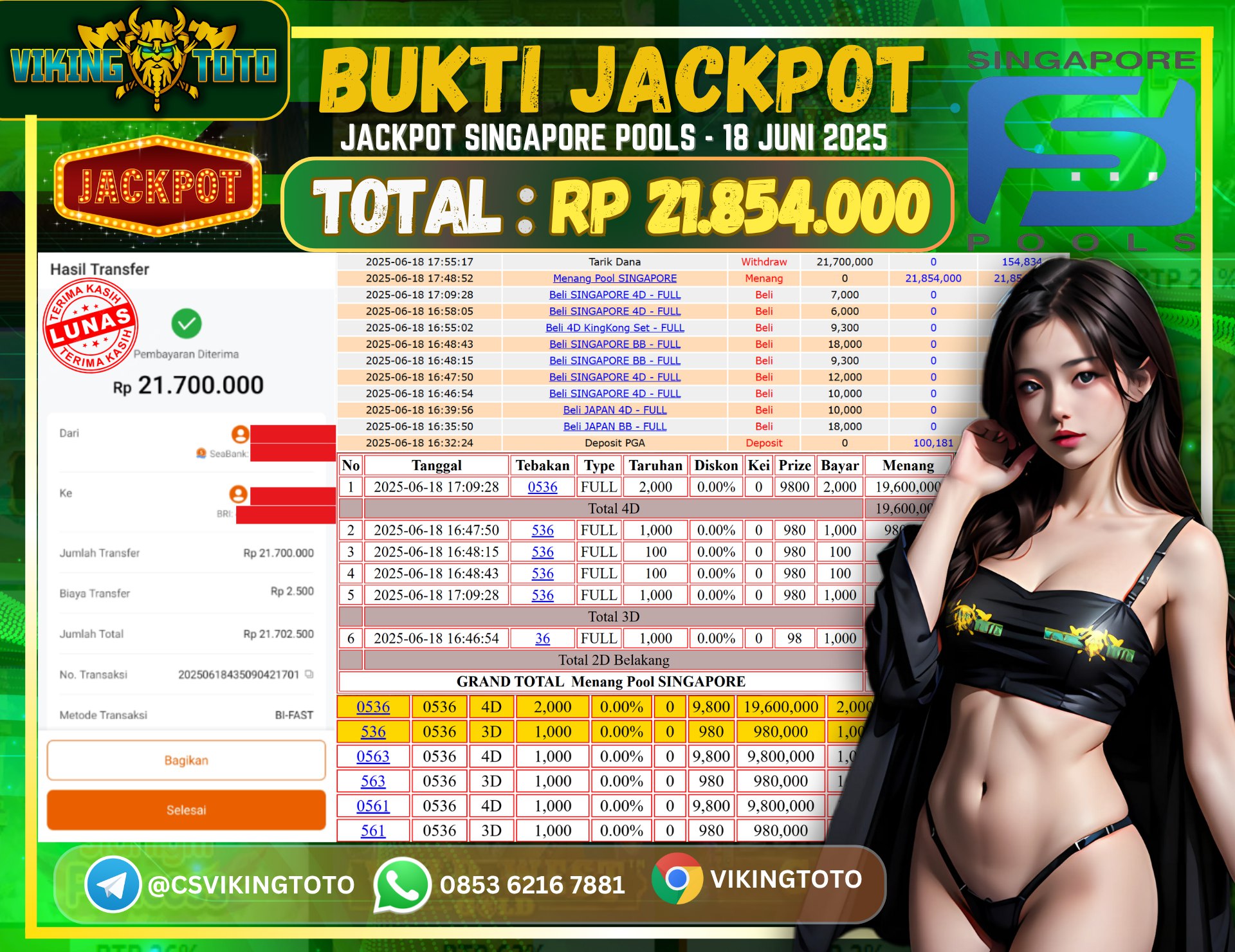 Bukti Jackpot Lunas VikingToto