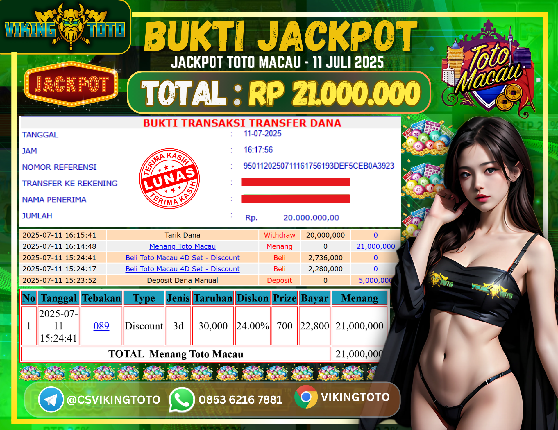 Bukti Jackpot Lunas VikingToto