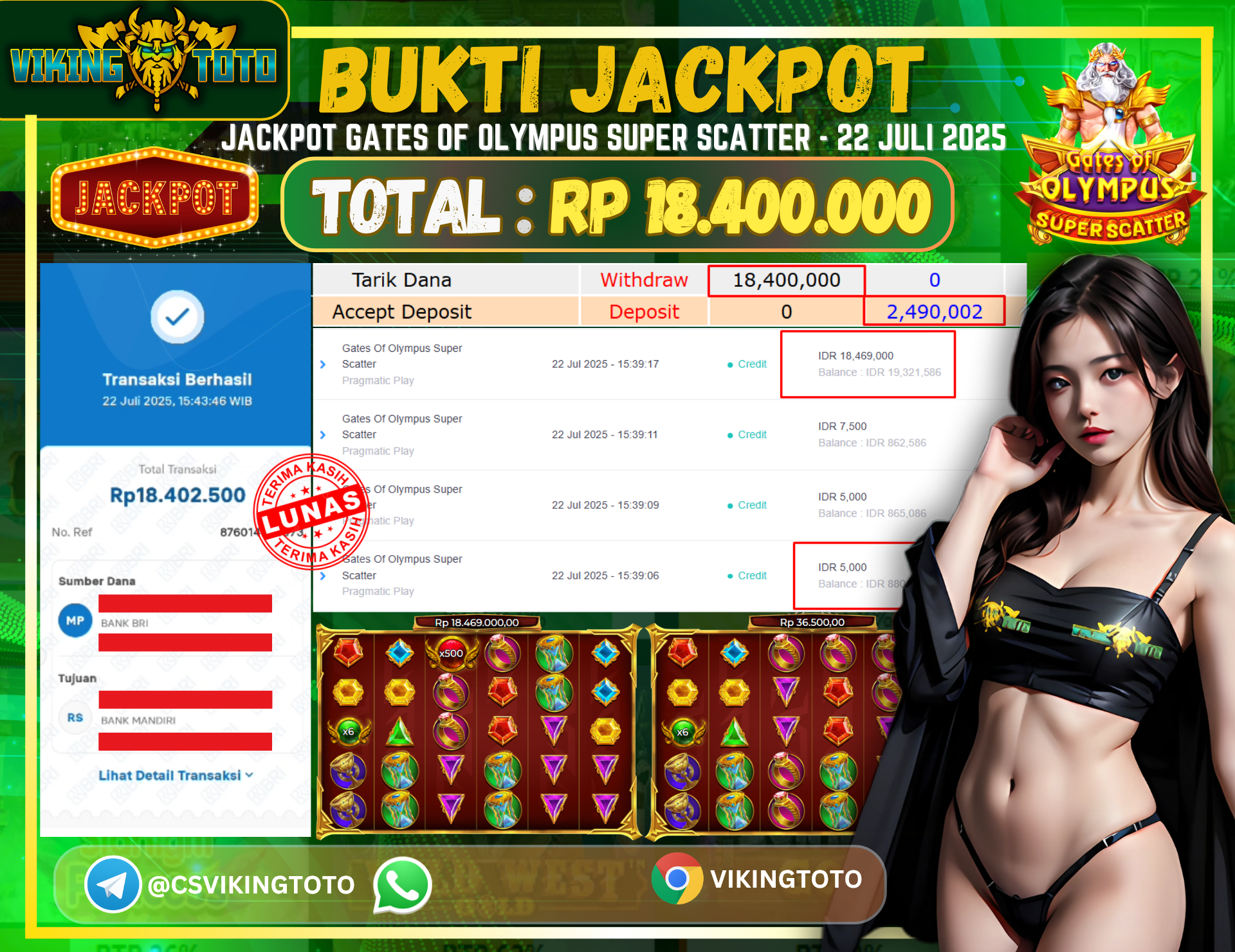 Bukti Jackpot Lunas VikingToto