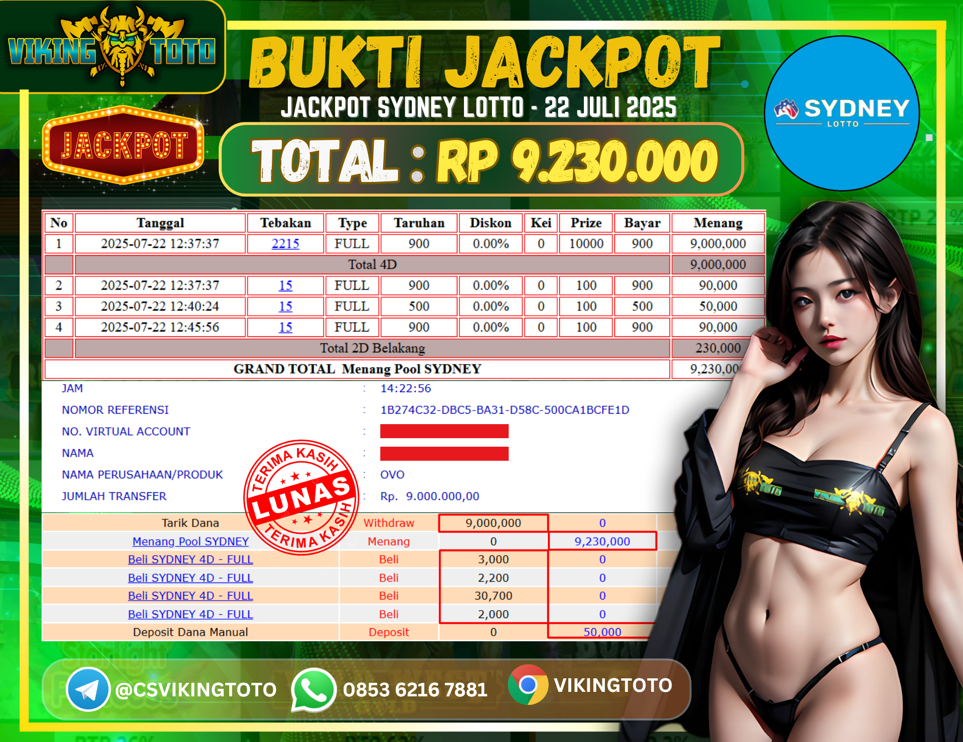 Bukti Jackpot Lunas VikingToto