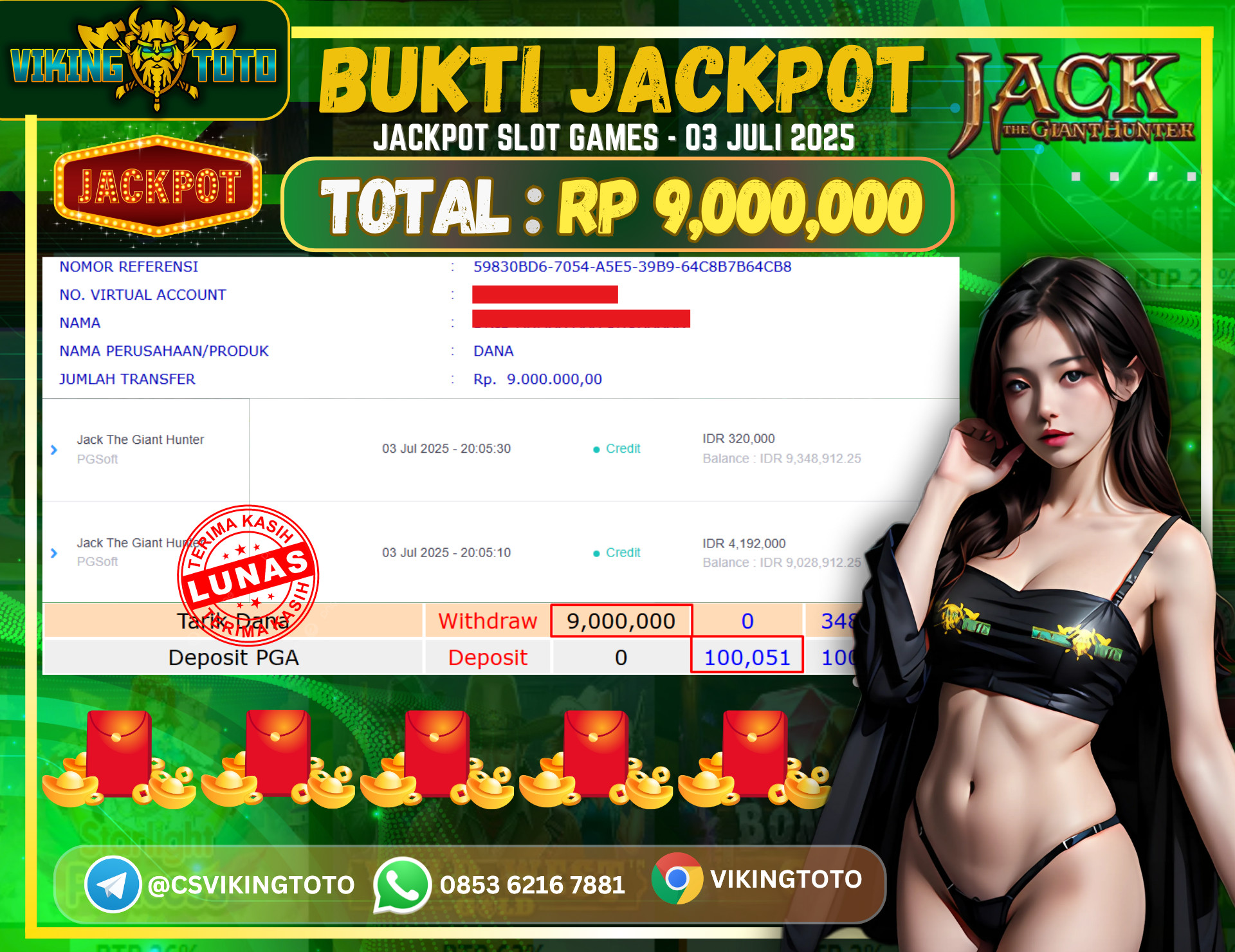 Bukti Jackpot Lunas VikingToto
