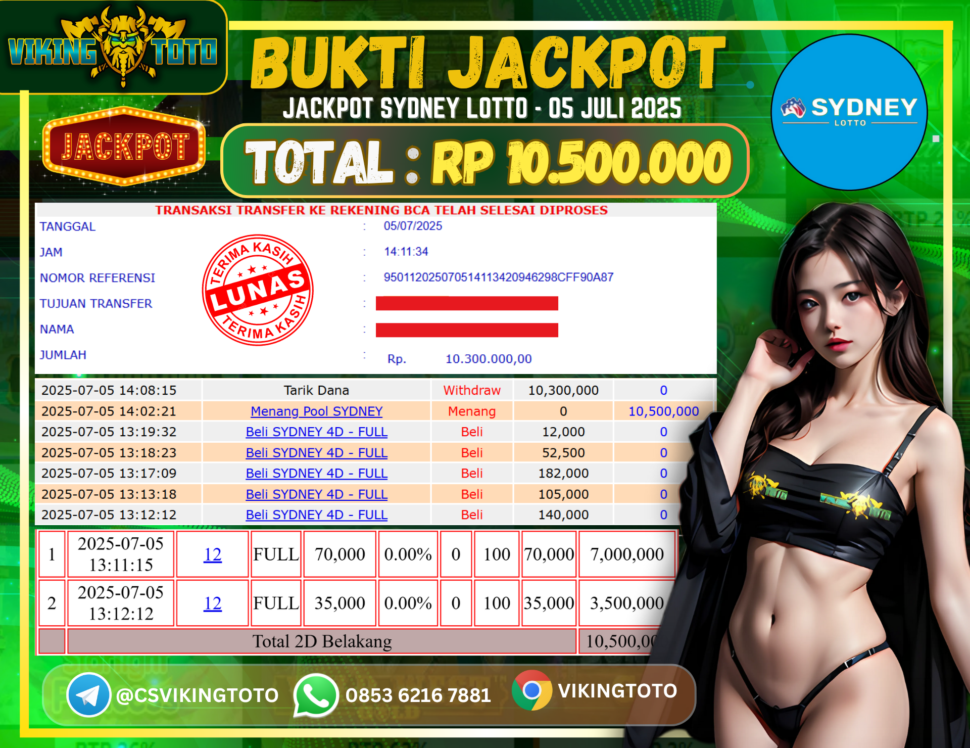 Bukti Jackpot Lunas VikingToto