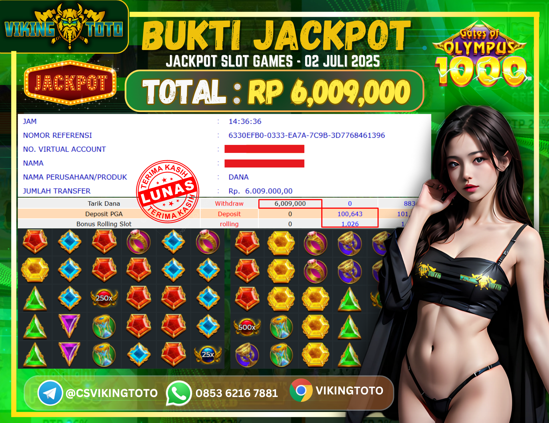 Bukti Jackpot Lunas VikingToto