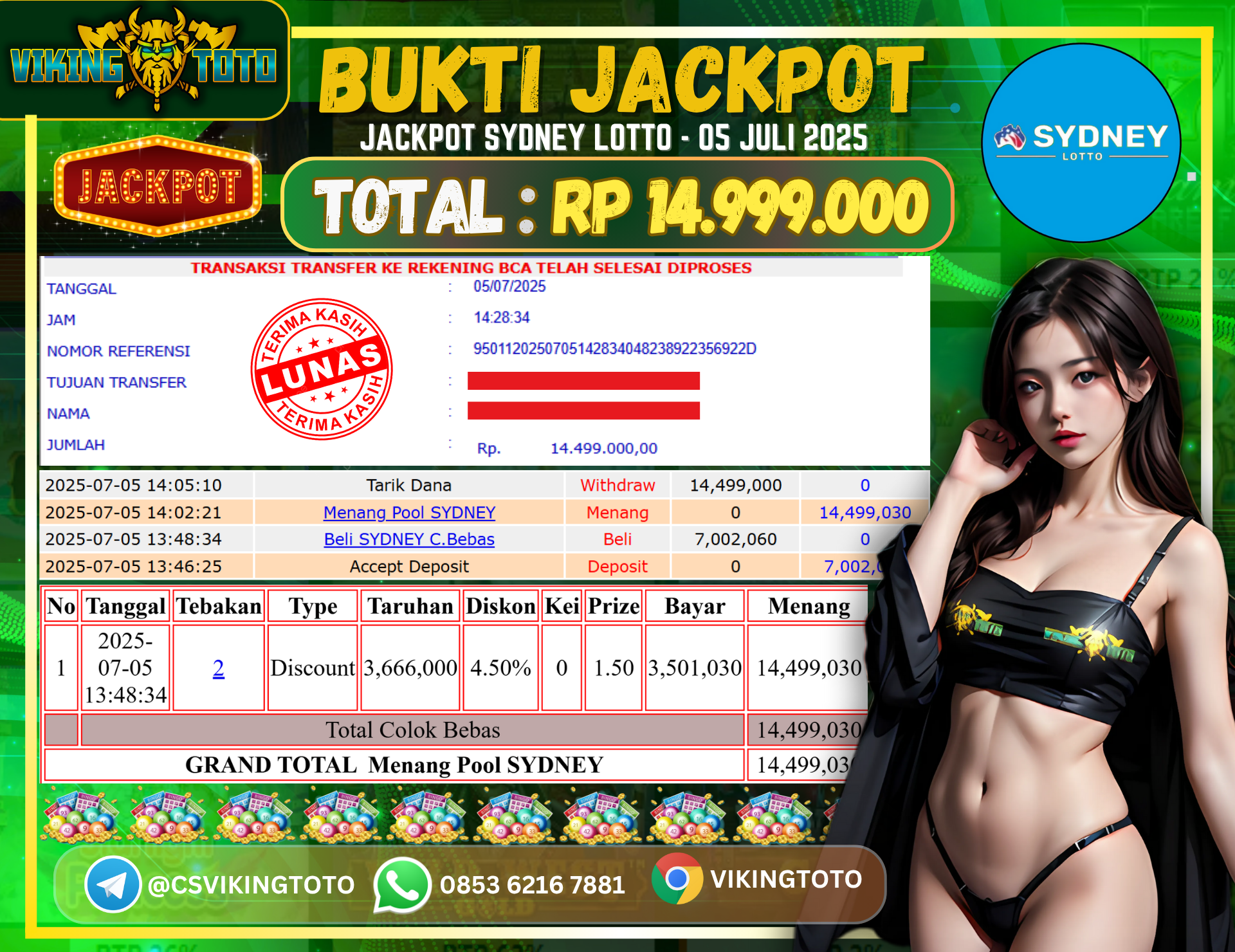Bukti Jackpot Lunas VikingToto