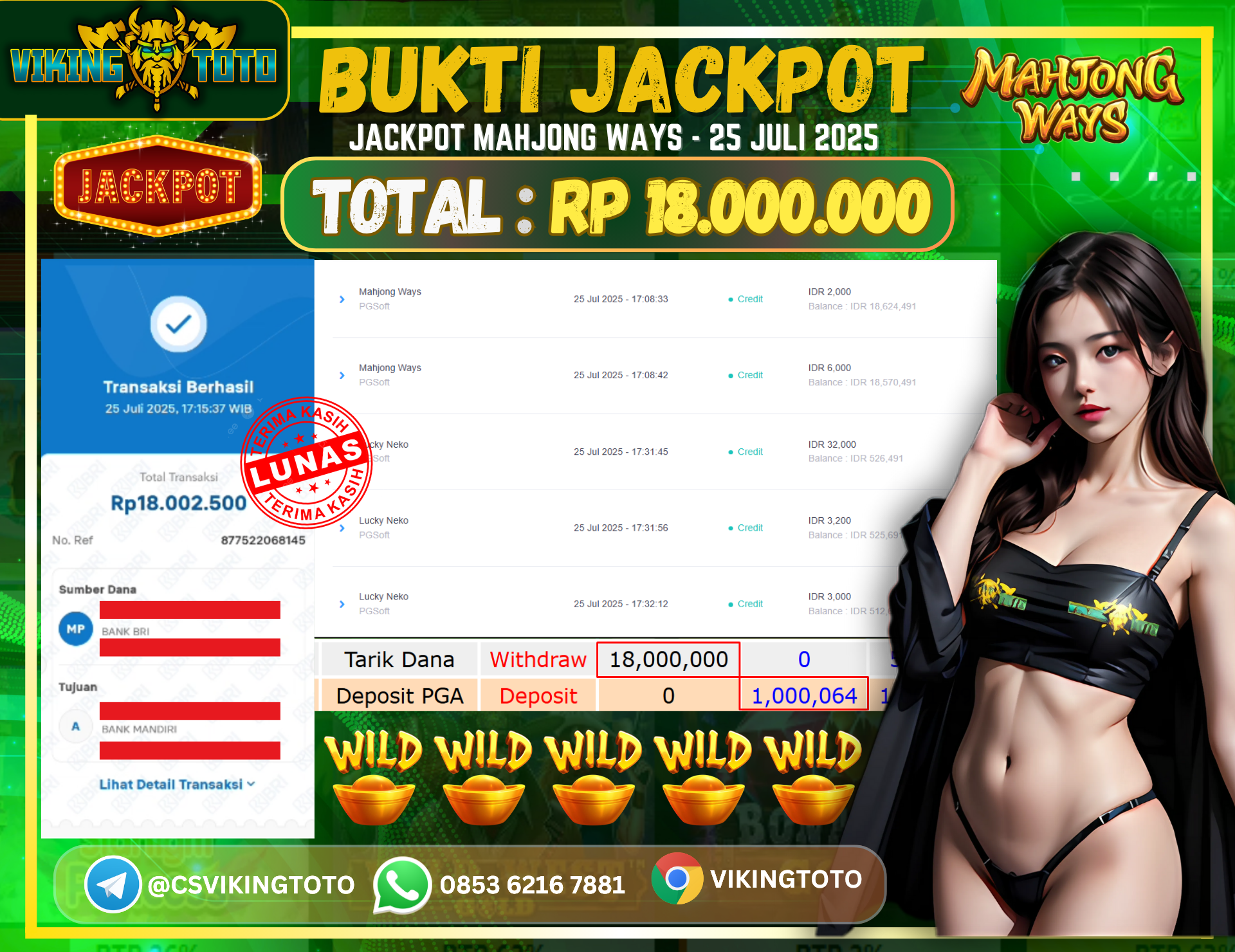 Bukti Jackpot Lunas VikingToto