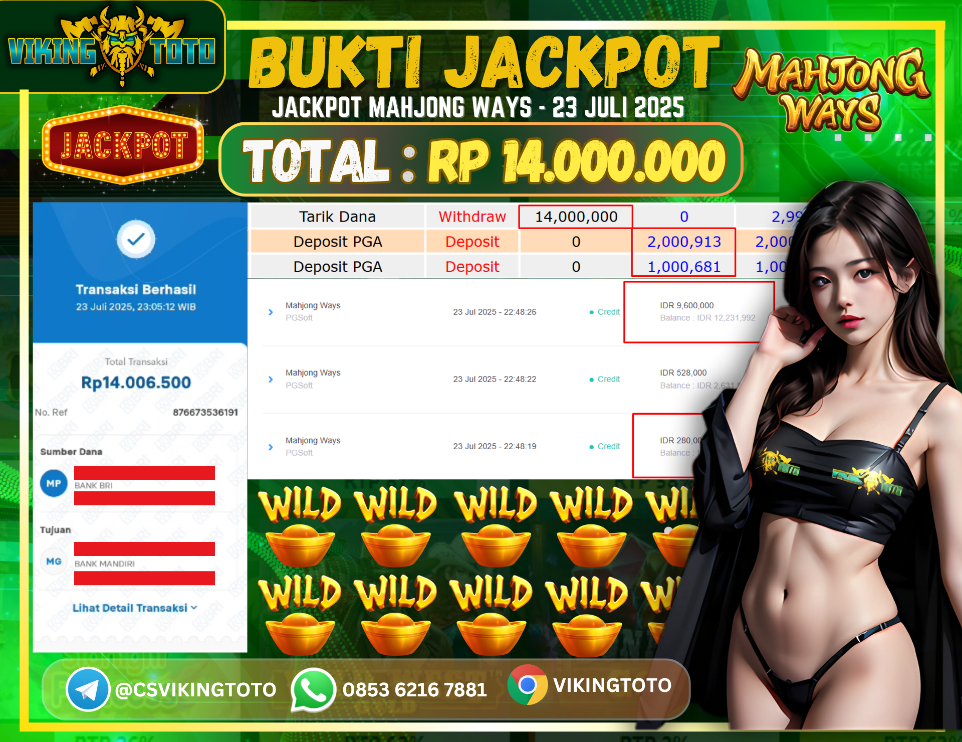 Bukti Jackpot Lunas VikingToto