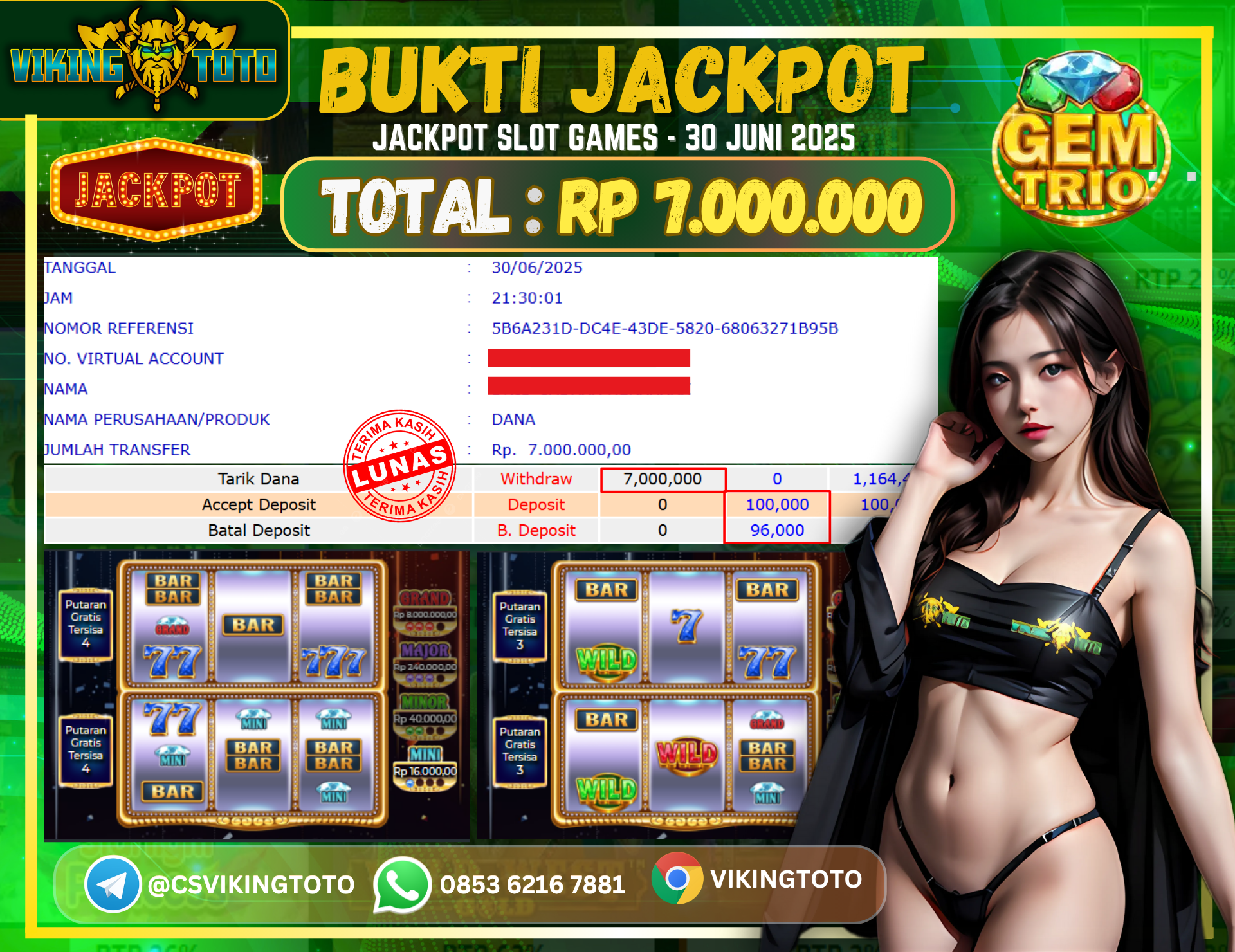 Bukti Jackpot Lunas VikingToto