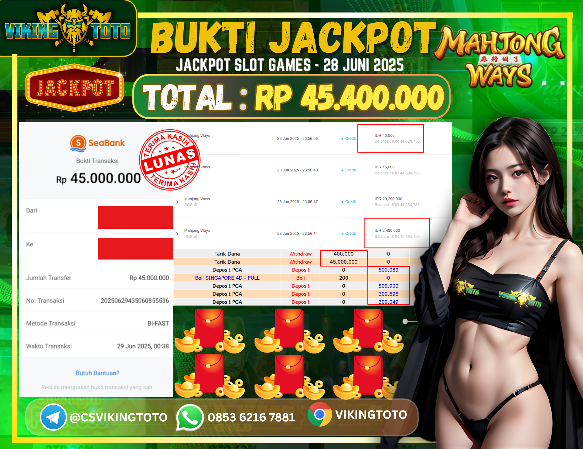 Bukti Jackpot Lunas VikingToto