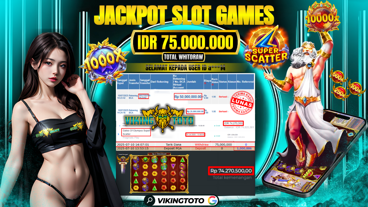 Bukti Jackpot Lunas VikingToto