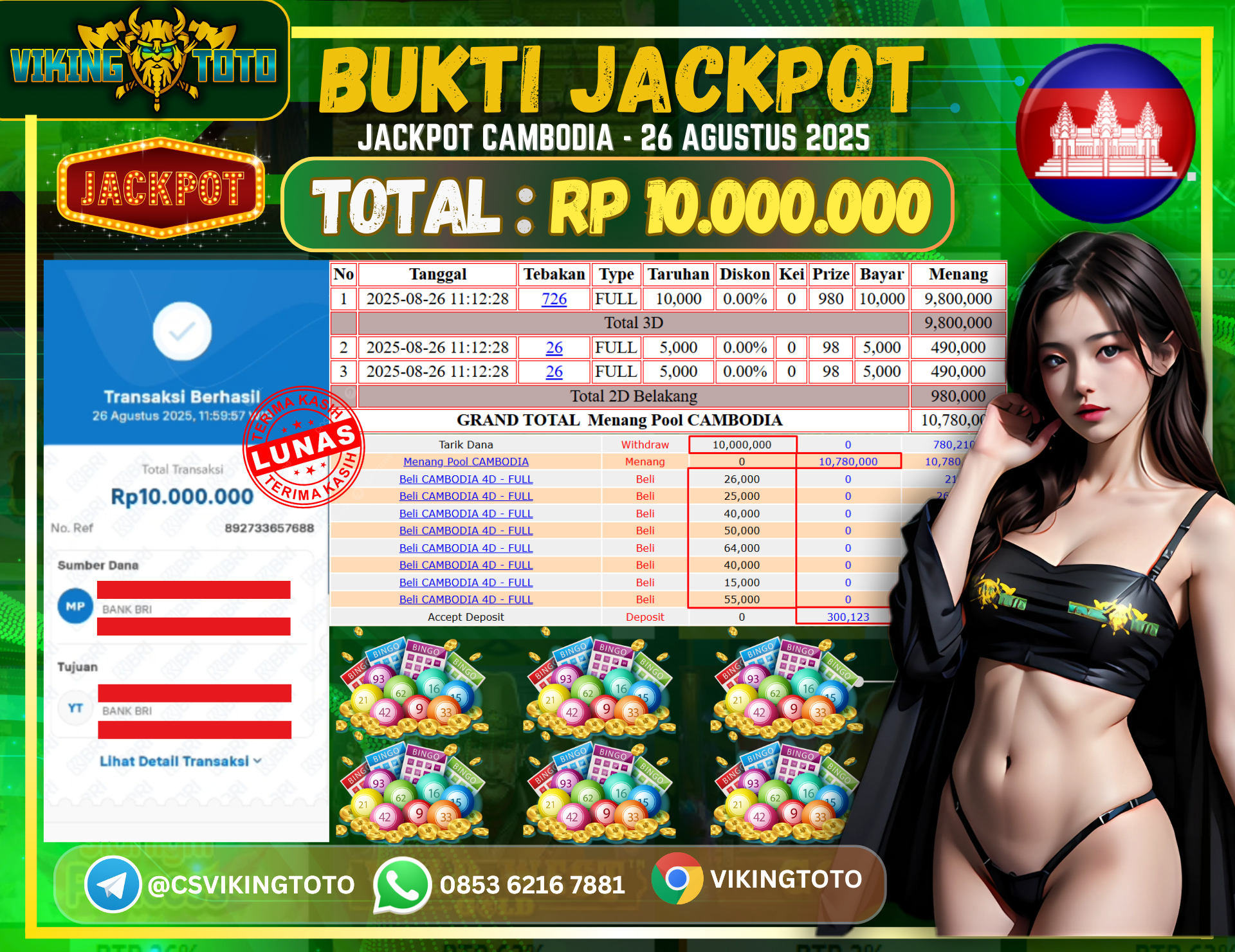 Bukti Jackpot Lunas VikingToto