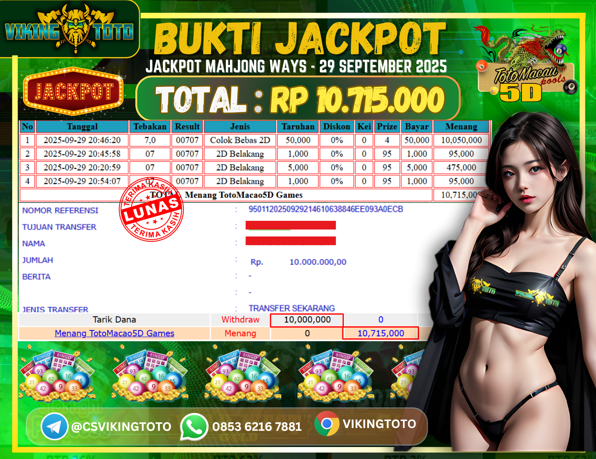 Bukti Jackpot Lunas VikingToto