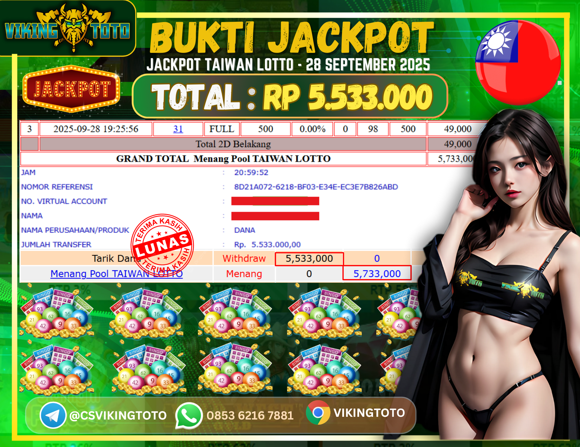 Bukti Jackpot Lunas VikingToto