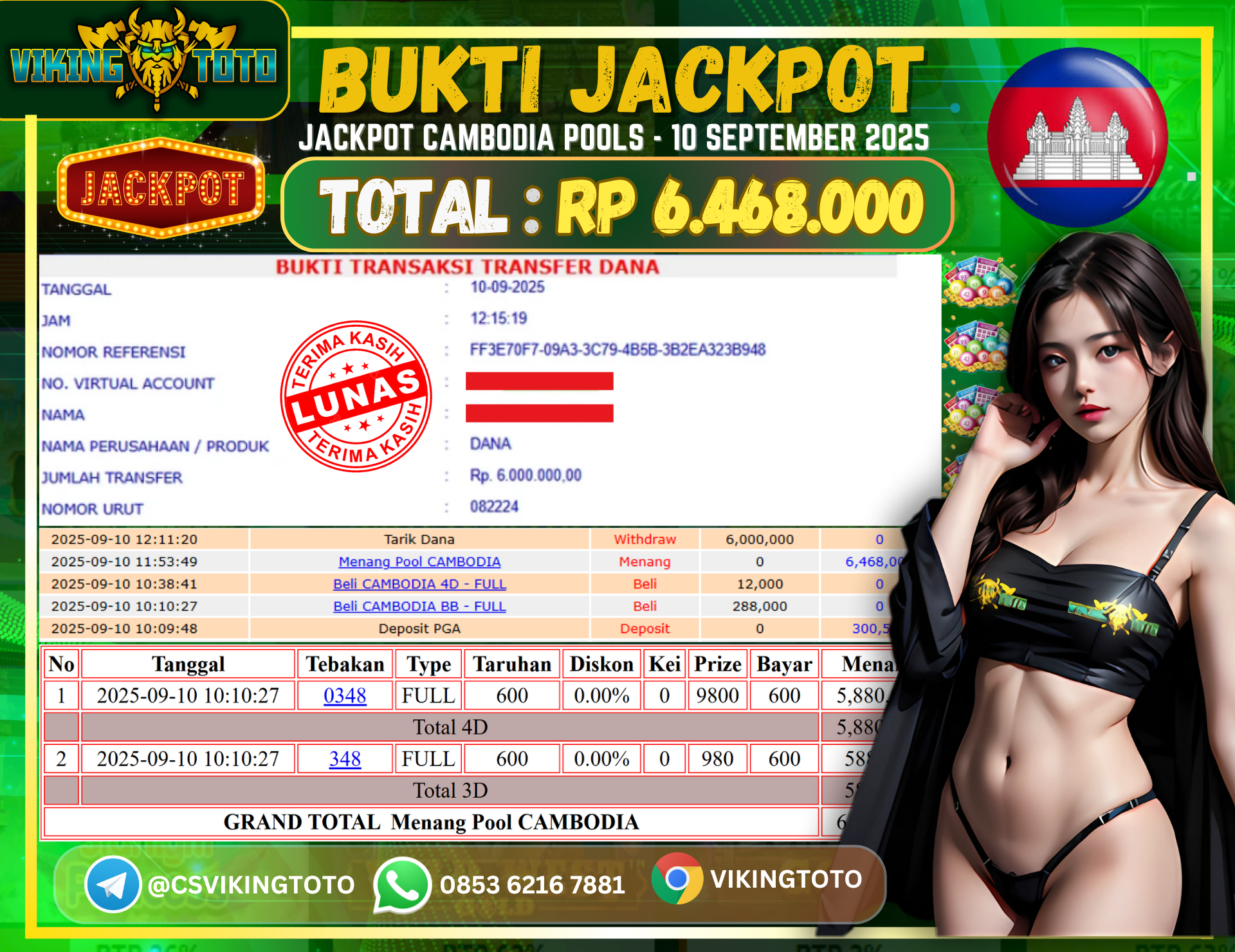 Bukti Jackpot Lunas VikingToto