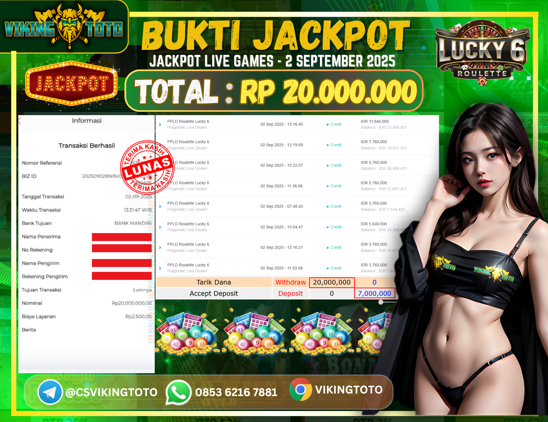 Bukti Jackpot Lunas VikingToto