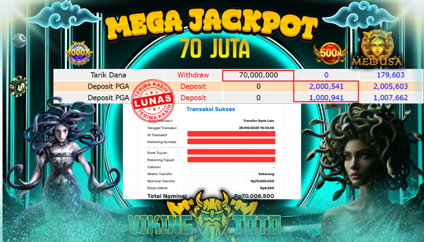 Bukti Jackpot Lunas VikingToto