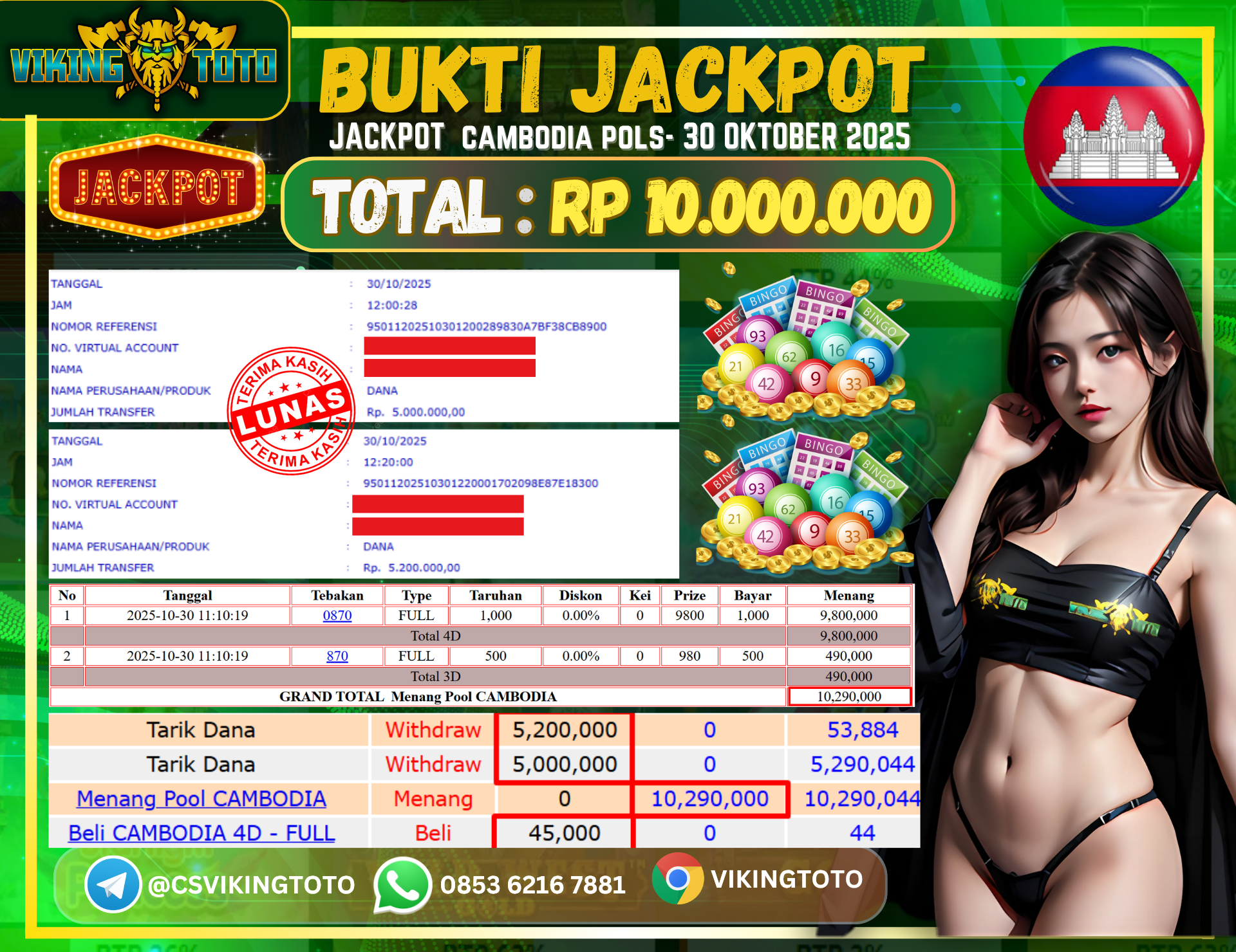 Bukti Jackpot Lunas VikingToto