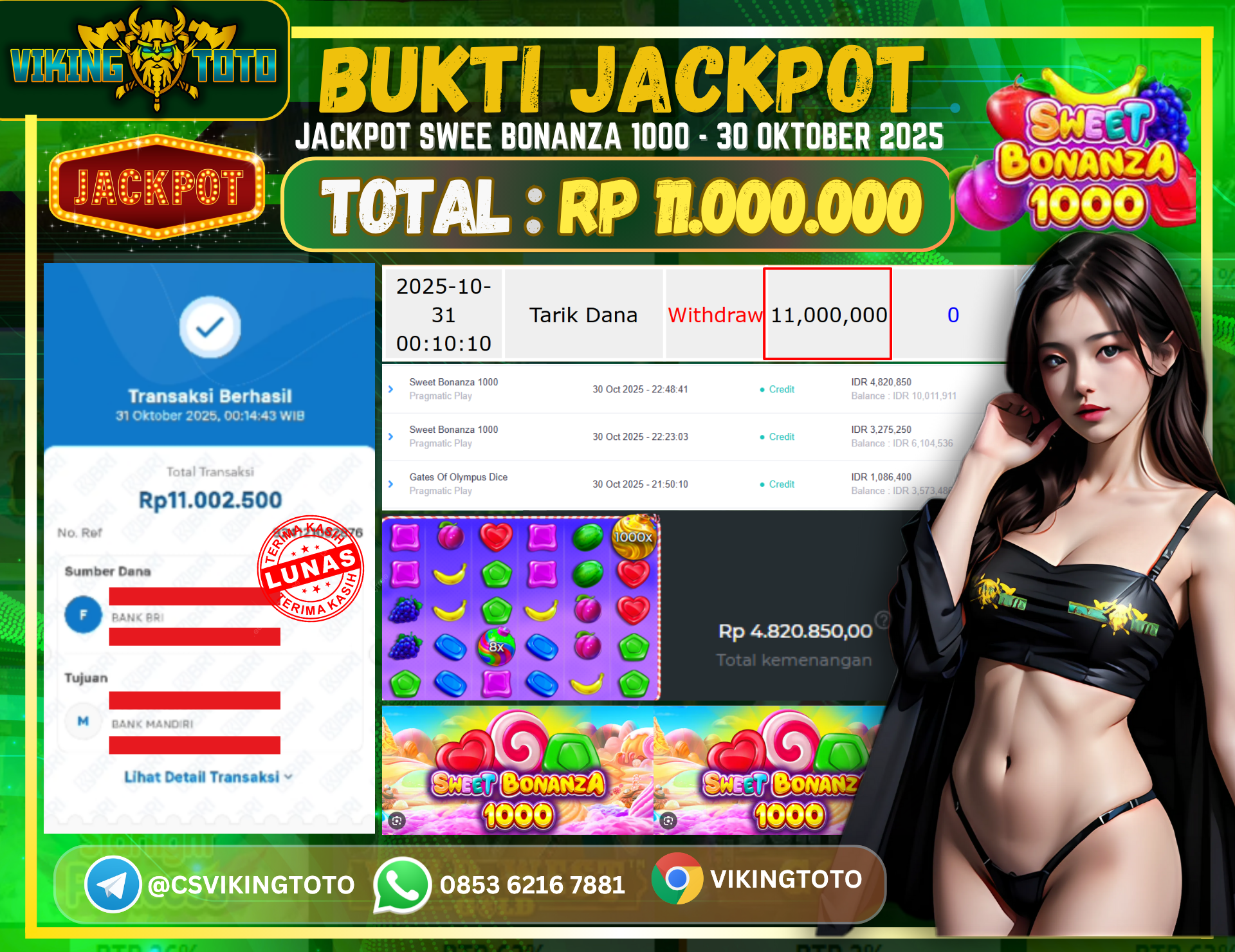 Bukti Jackpot Lunas VikingToto