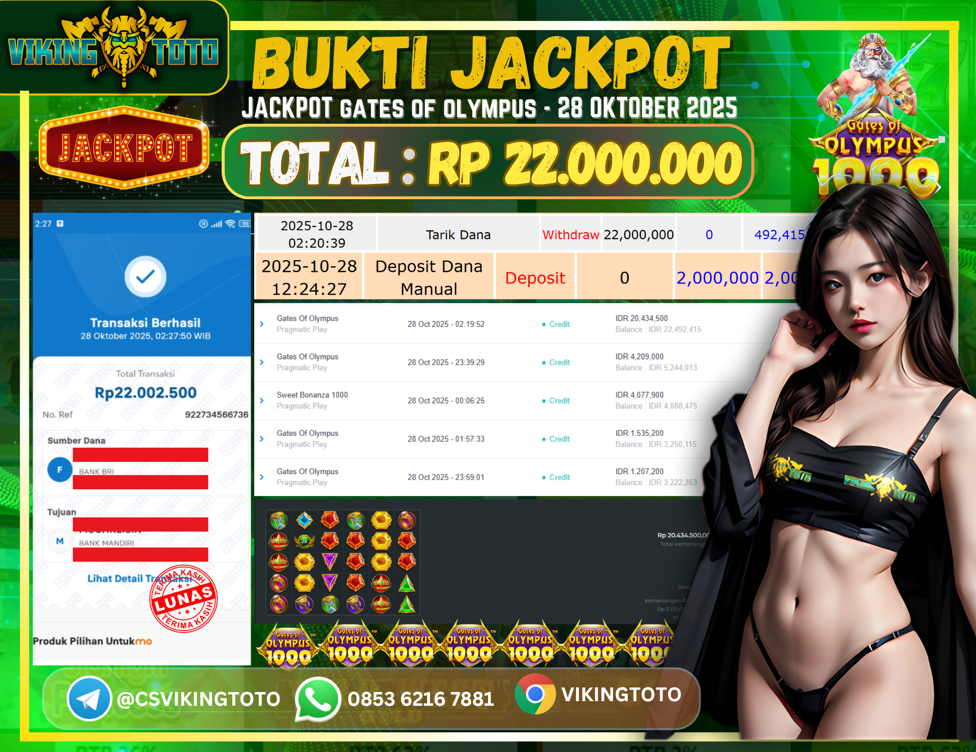 Bukti Jackpot Lunas VikingToto