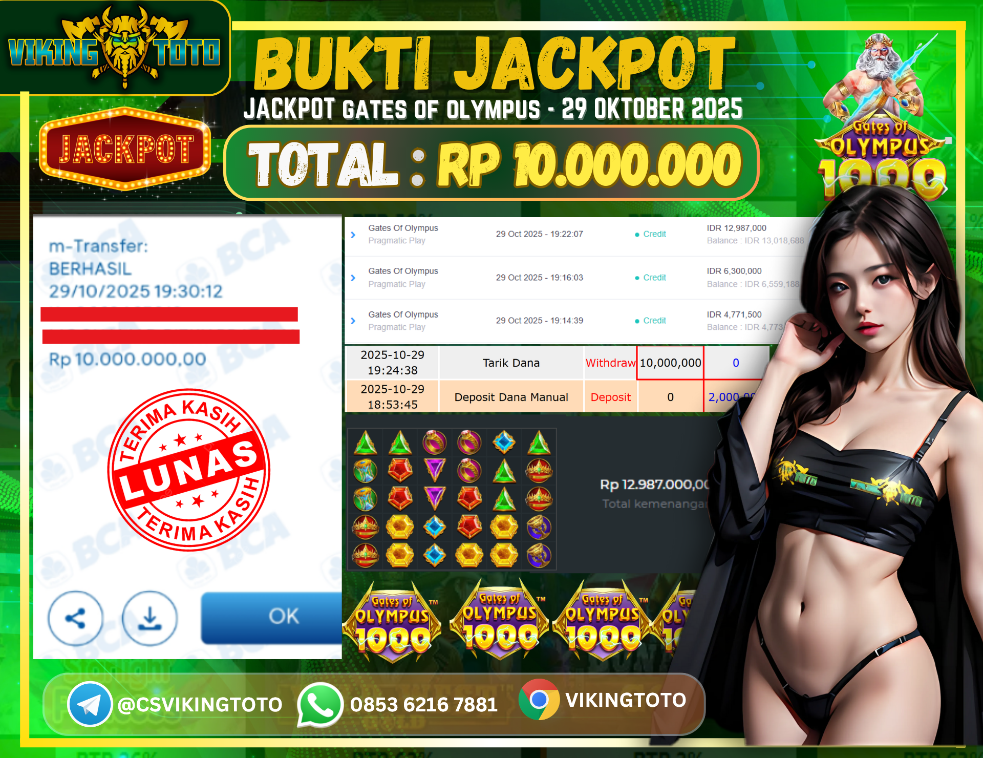 Bukti Jackpot Lunas VikingToto