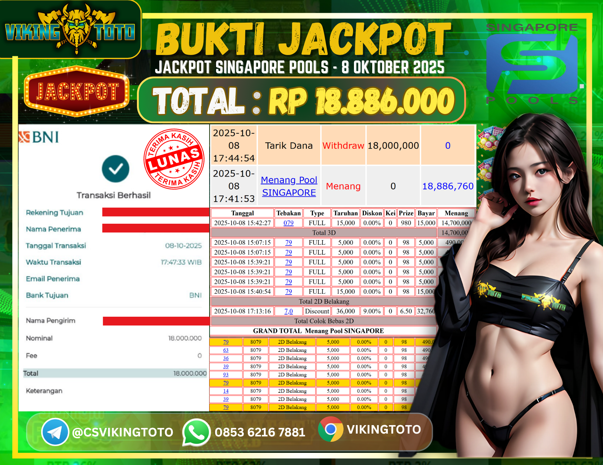 Bukti Jackpot Lunas VikingToto