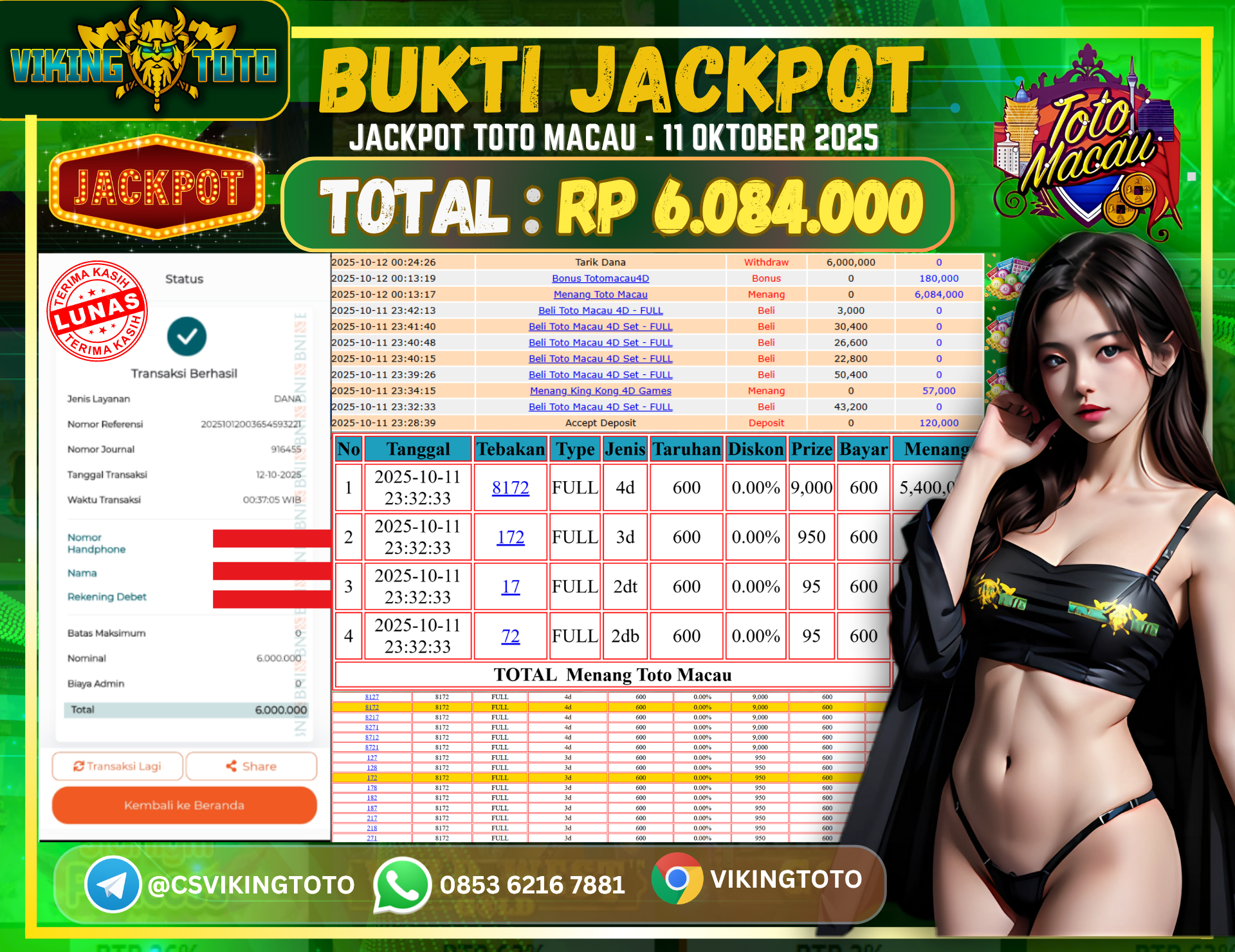 Bukti Jackpot Lunas VikingToto