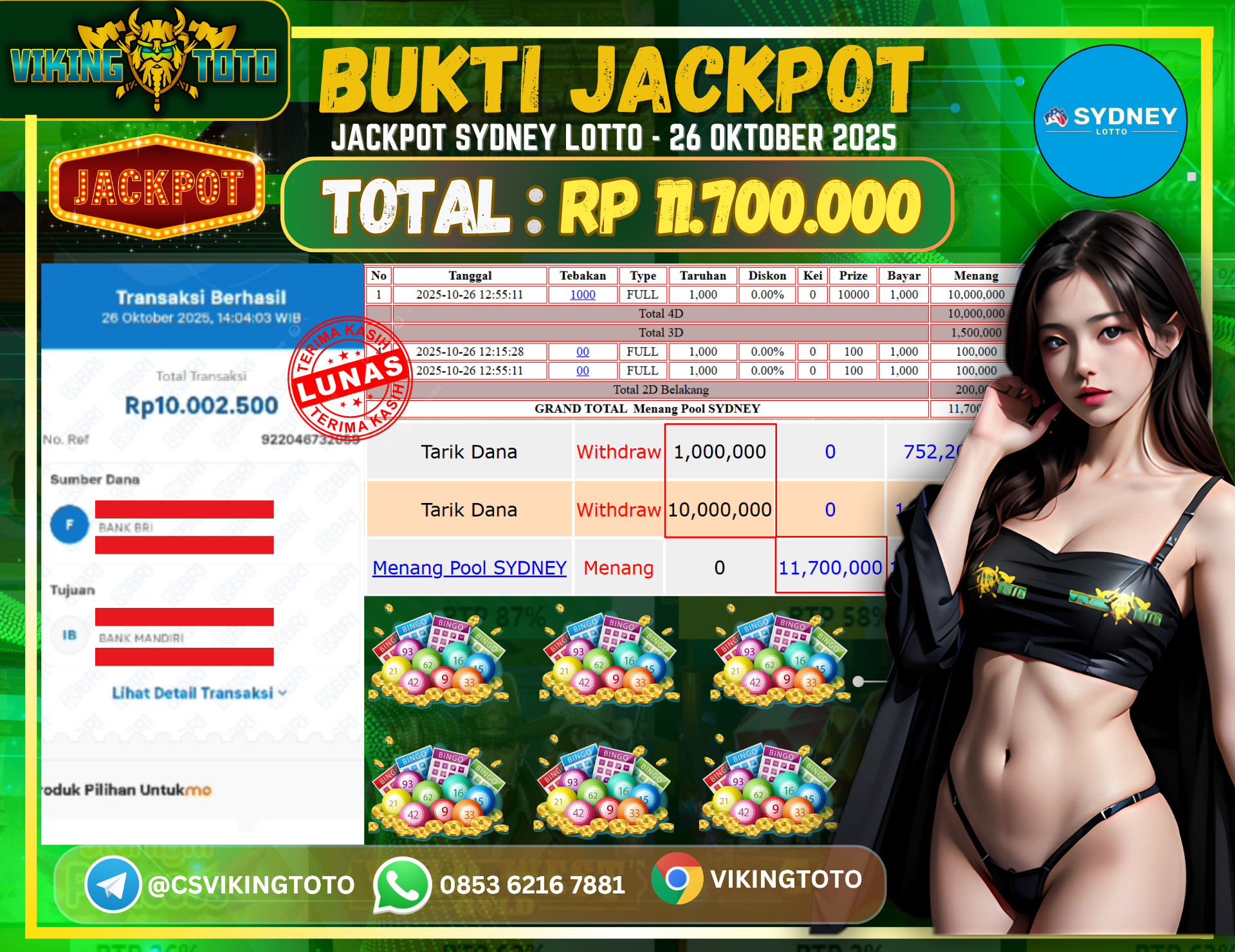 Bukti Jackpot Lunas VikingToto