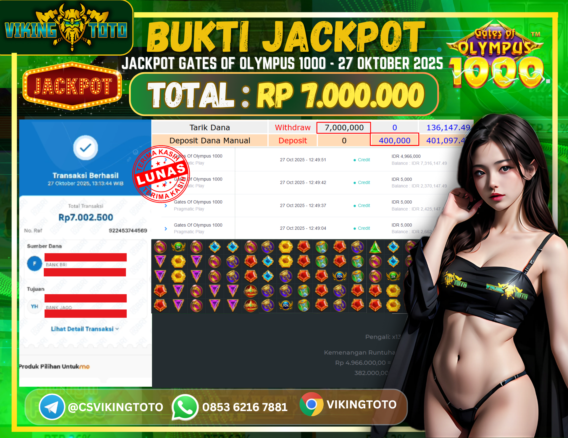 Bukti Jackpot Lunas VikingToto
