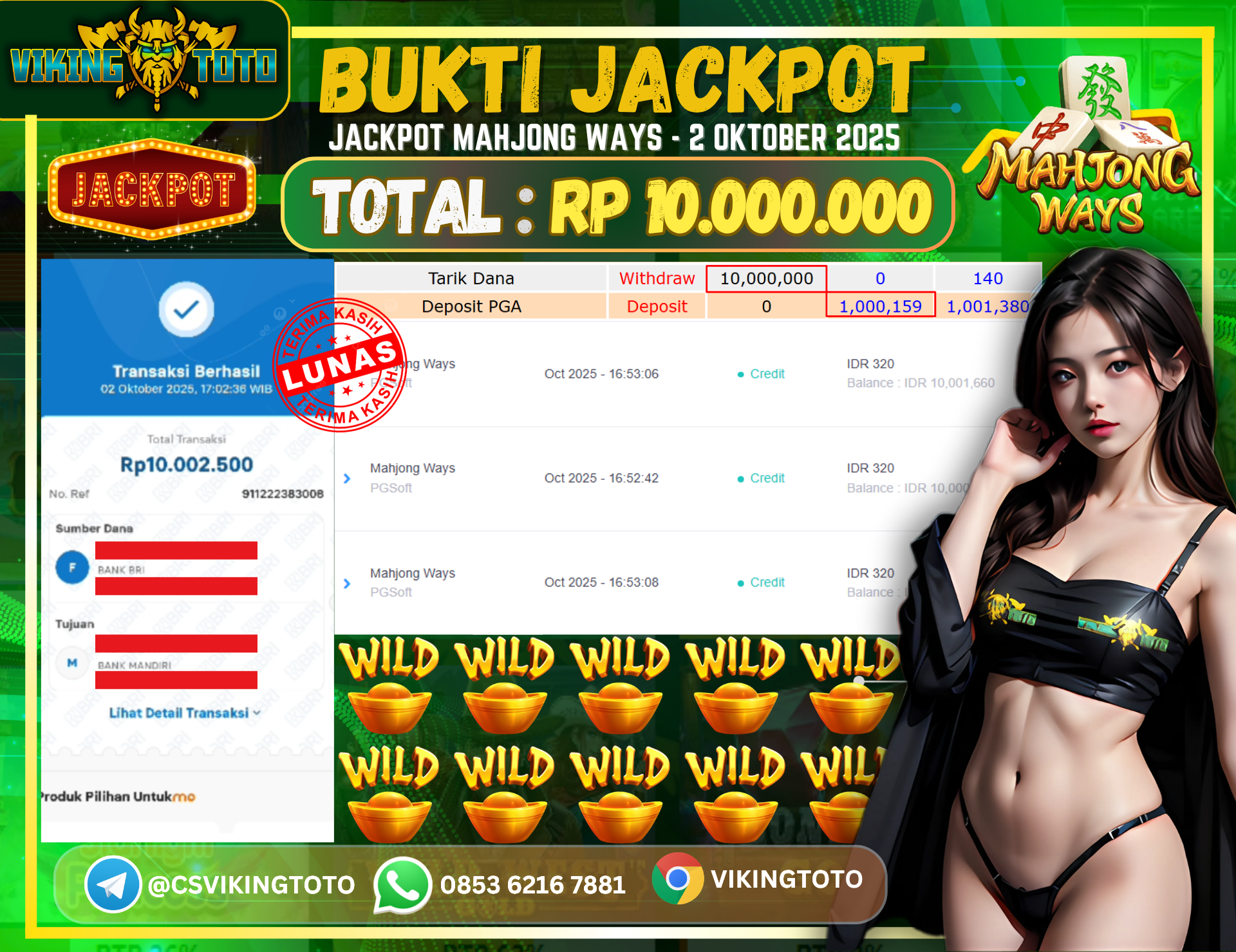 Bukti Jackpot Lunas VikingToto
