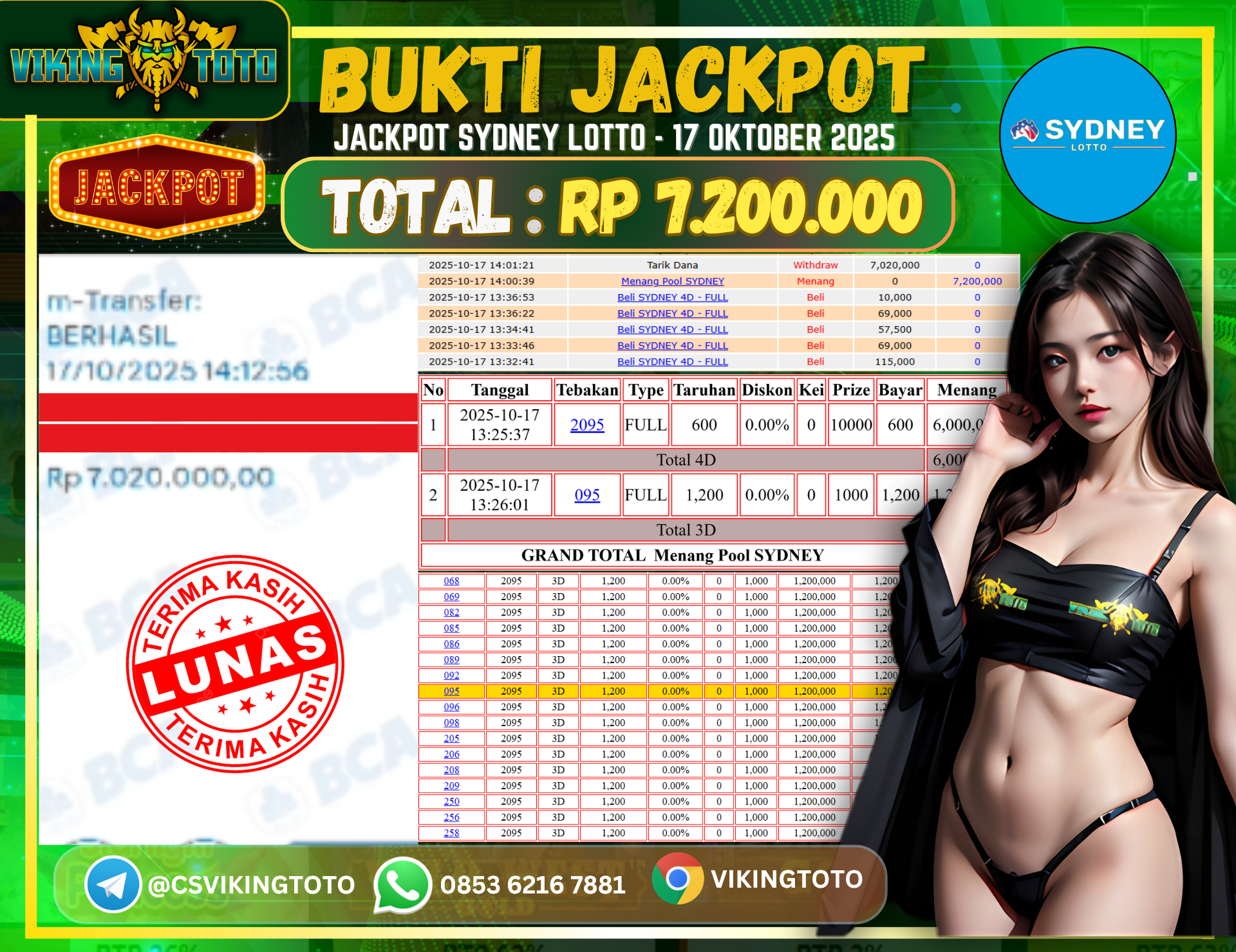 Bukti Jackpot Lunas VikingToto