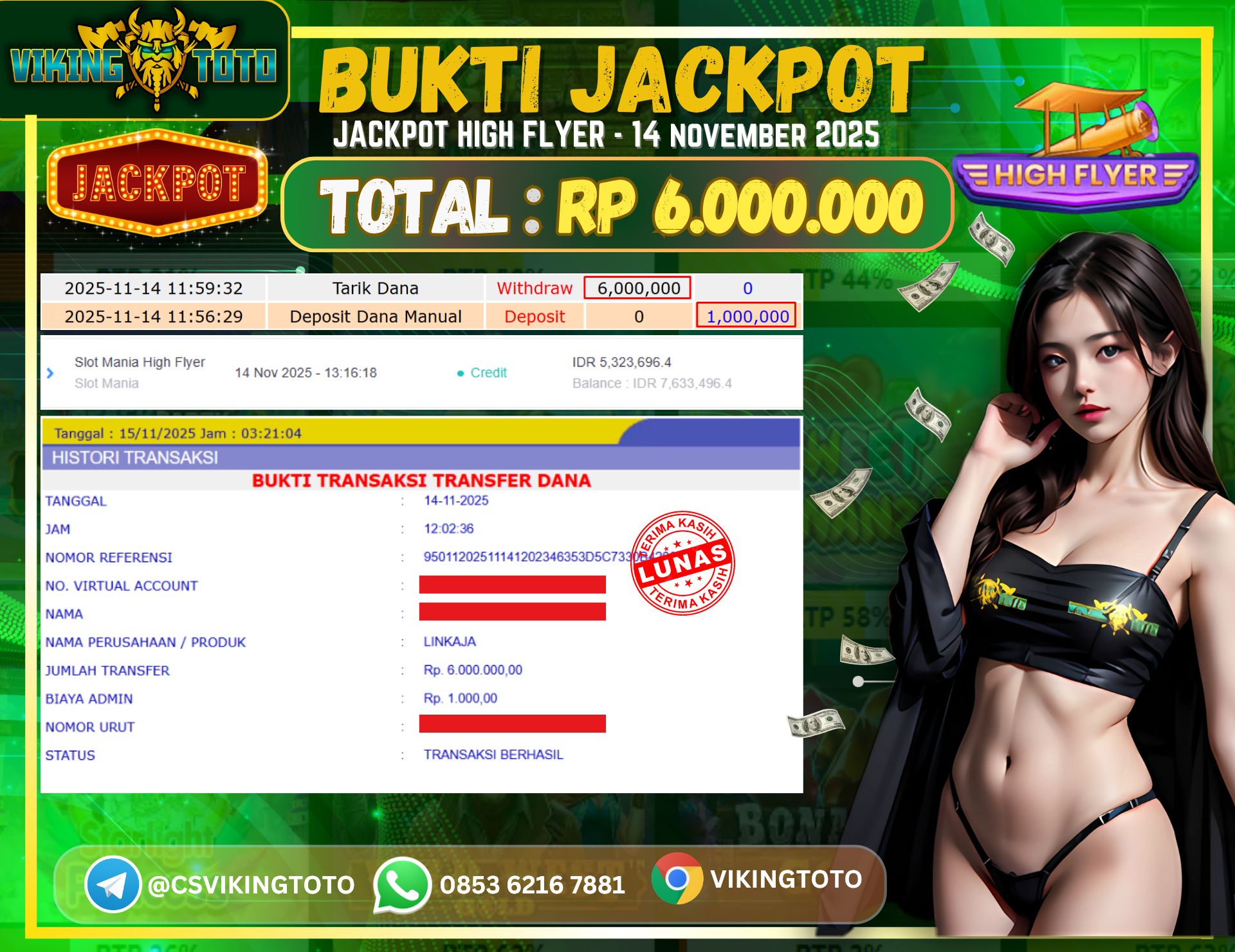 Bukti Jackpot Lunas VikingToto