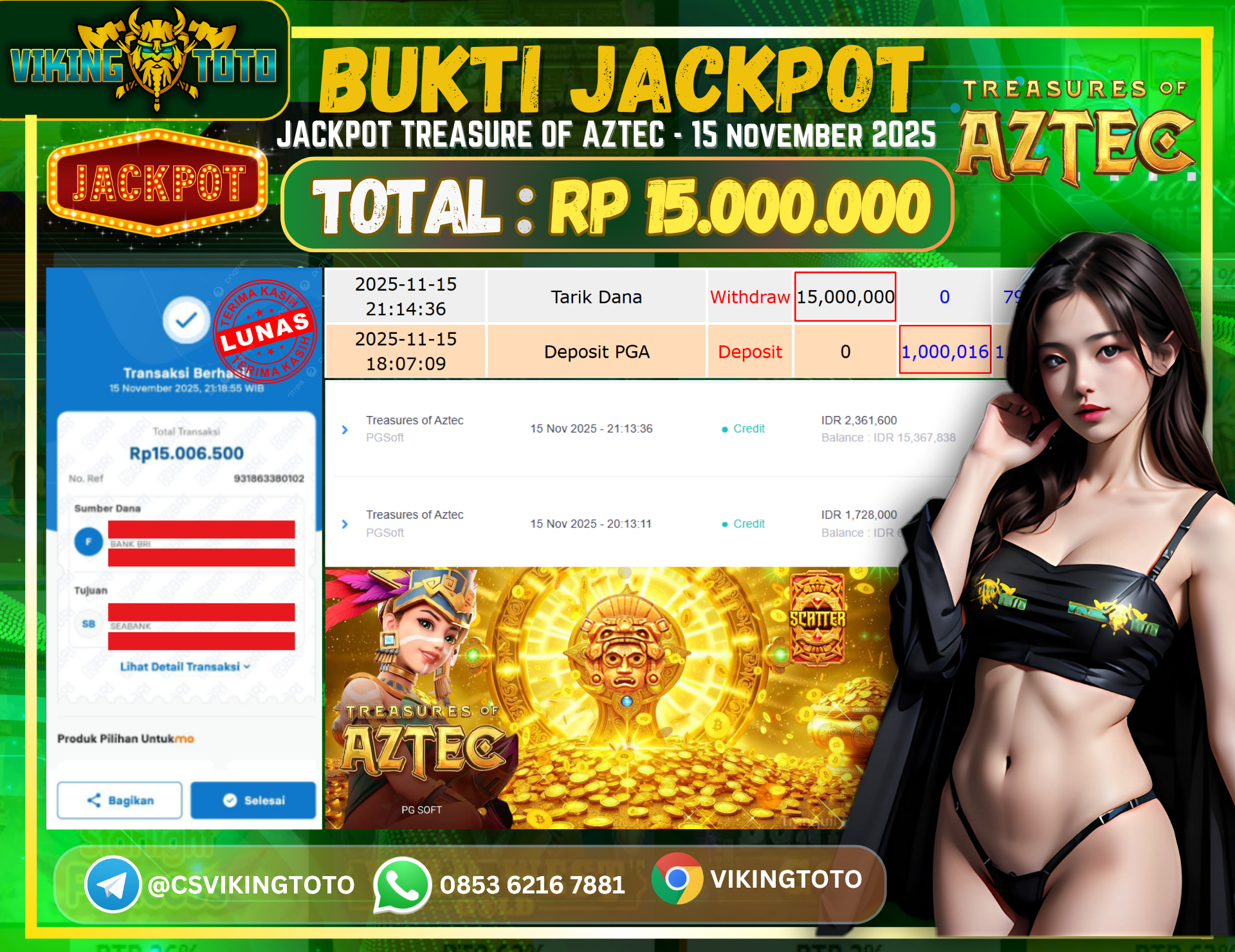 Bukti Jackpot Lunas VikingToto