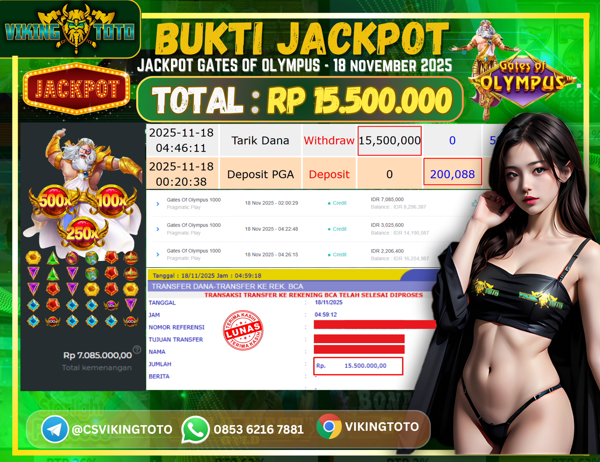 Bukti Jackpot Lunas VikingToto