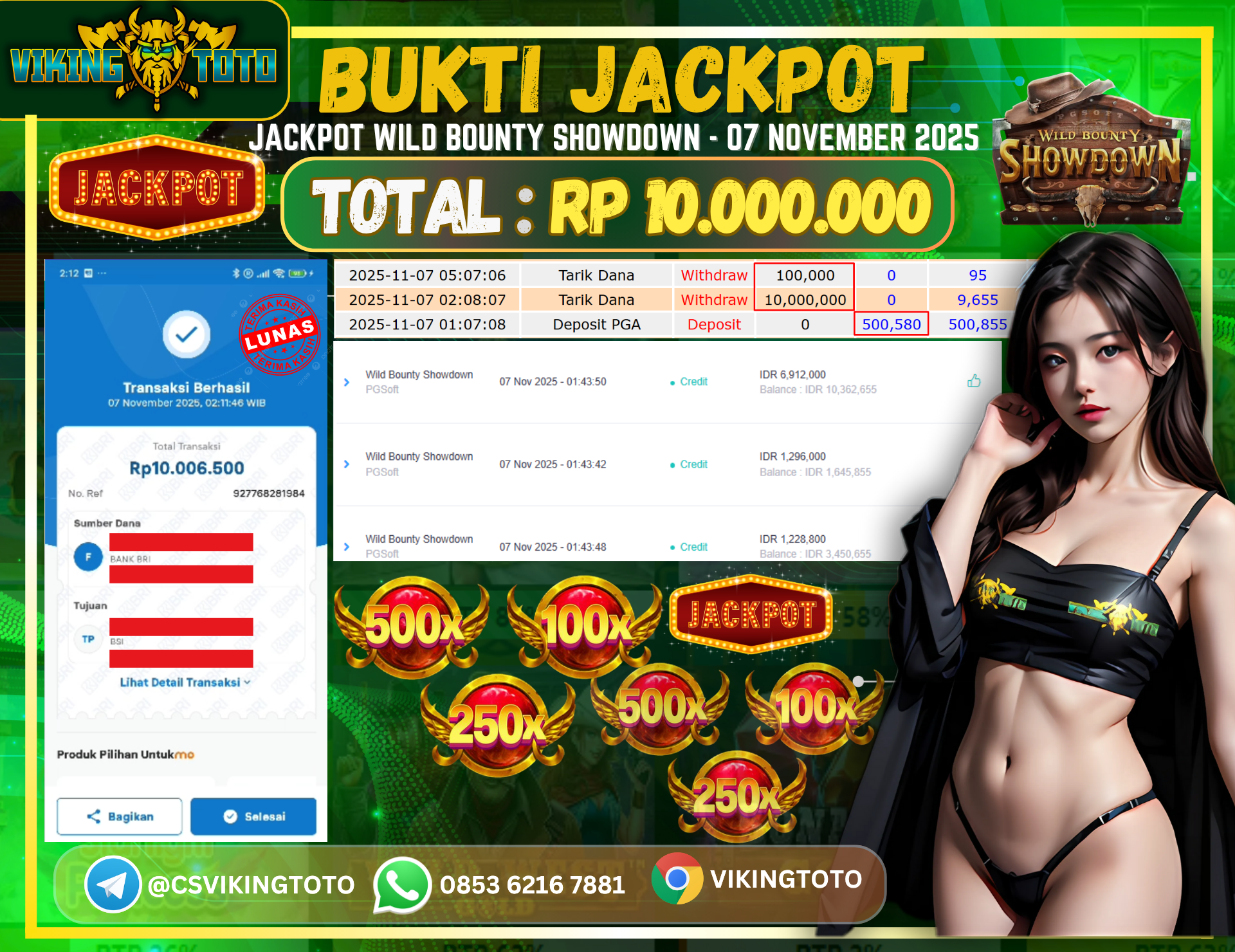 Bukti Jackpot Lunas VikingToto