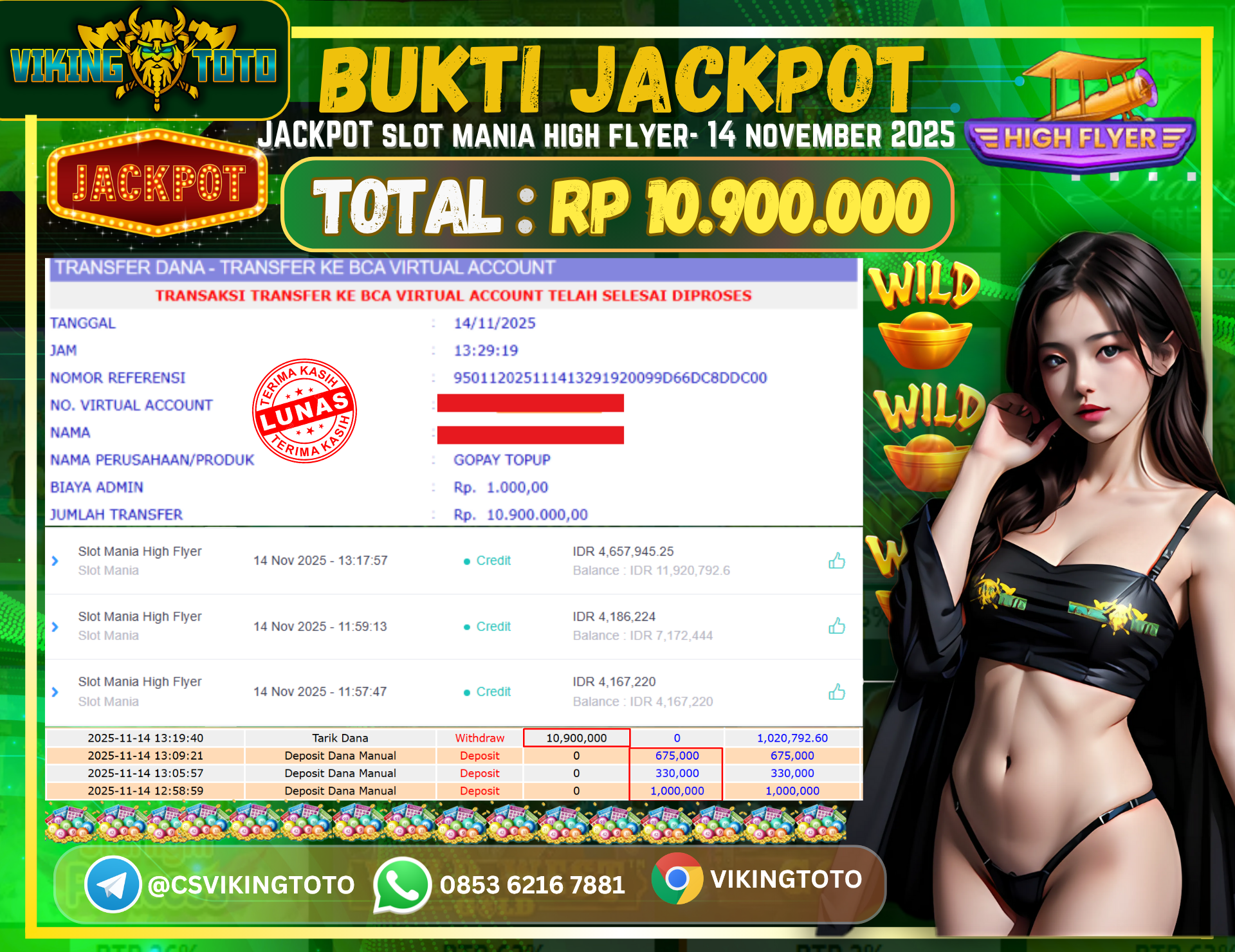 Bukti Jackpot Lunas VikingToto