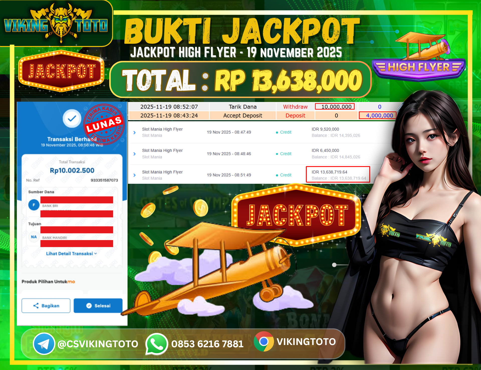 Bukti Jackpot Lunas VikingToto