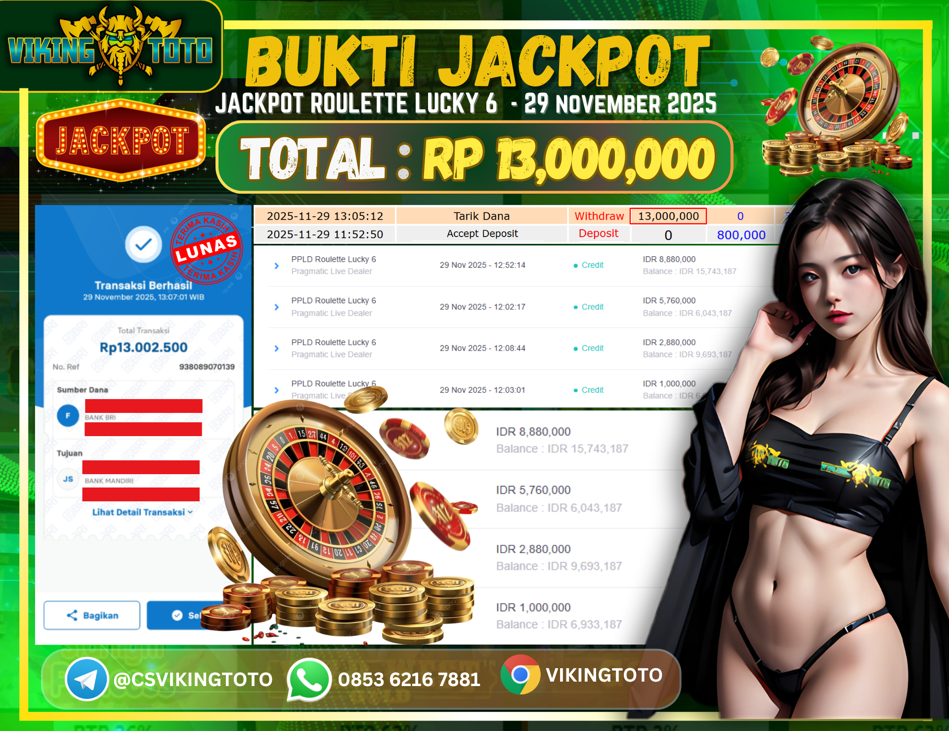 Bukti Jackpot Lunas VikingToto