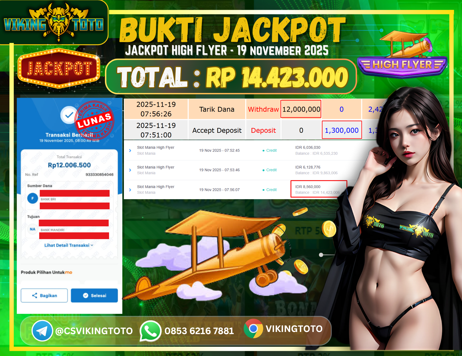 Bukti Jackpot Lunas VikingToto