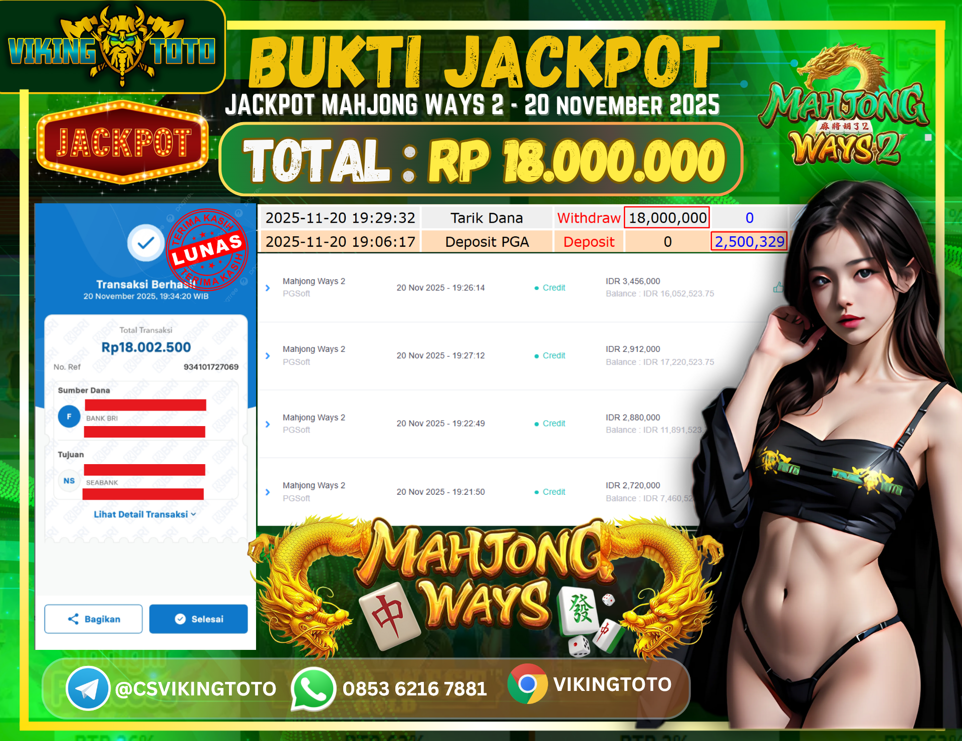 Bukti Jackpot Lunas VikingToto