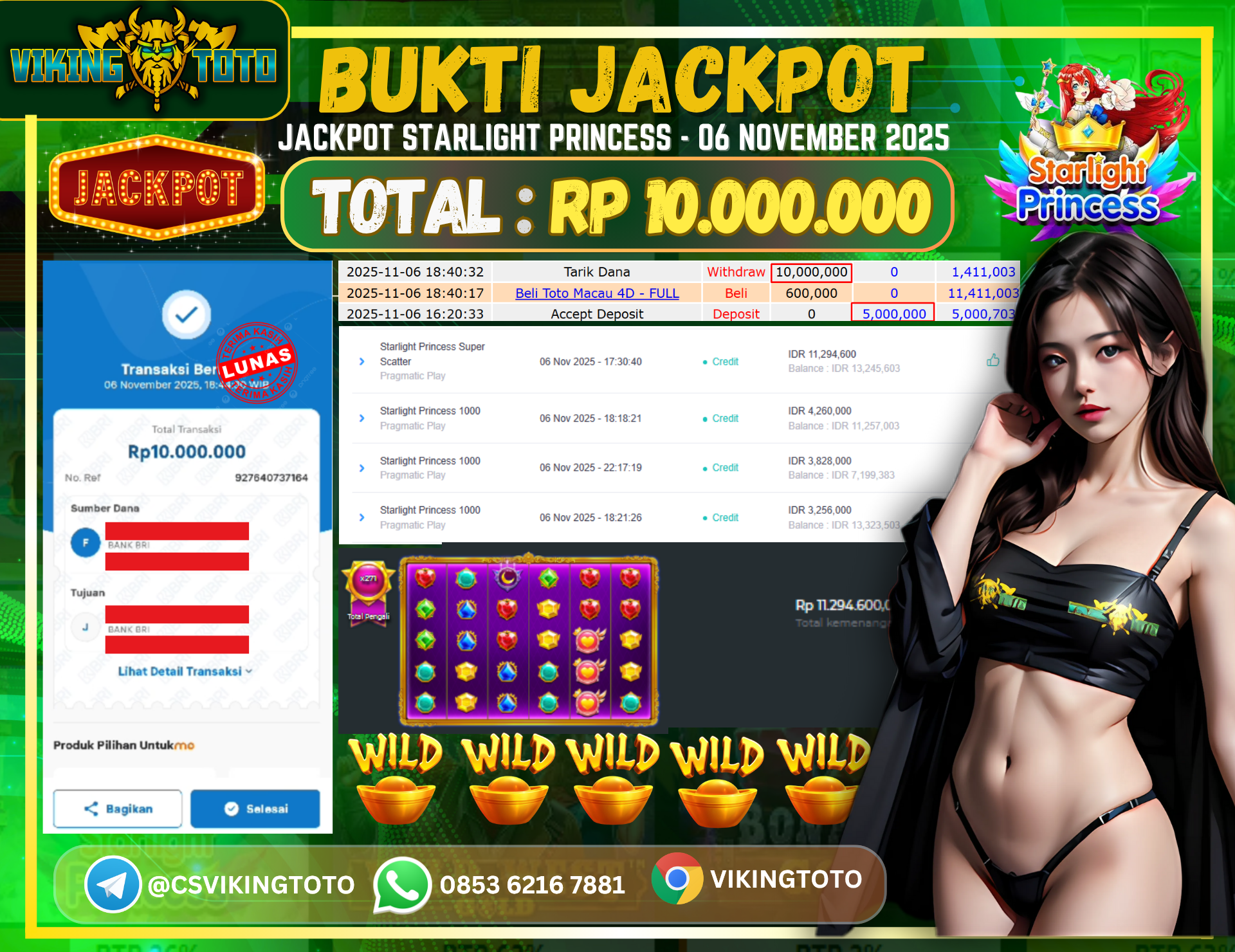 Bukti Jackpot Lunas VikingToto