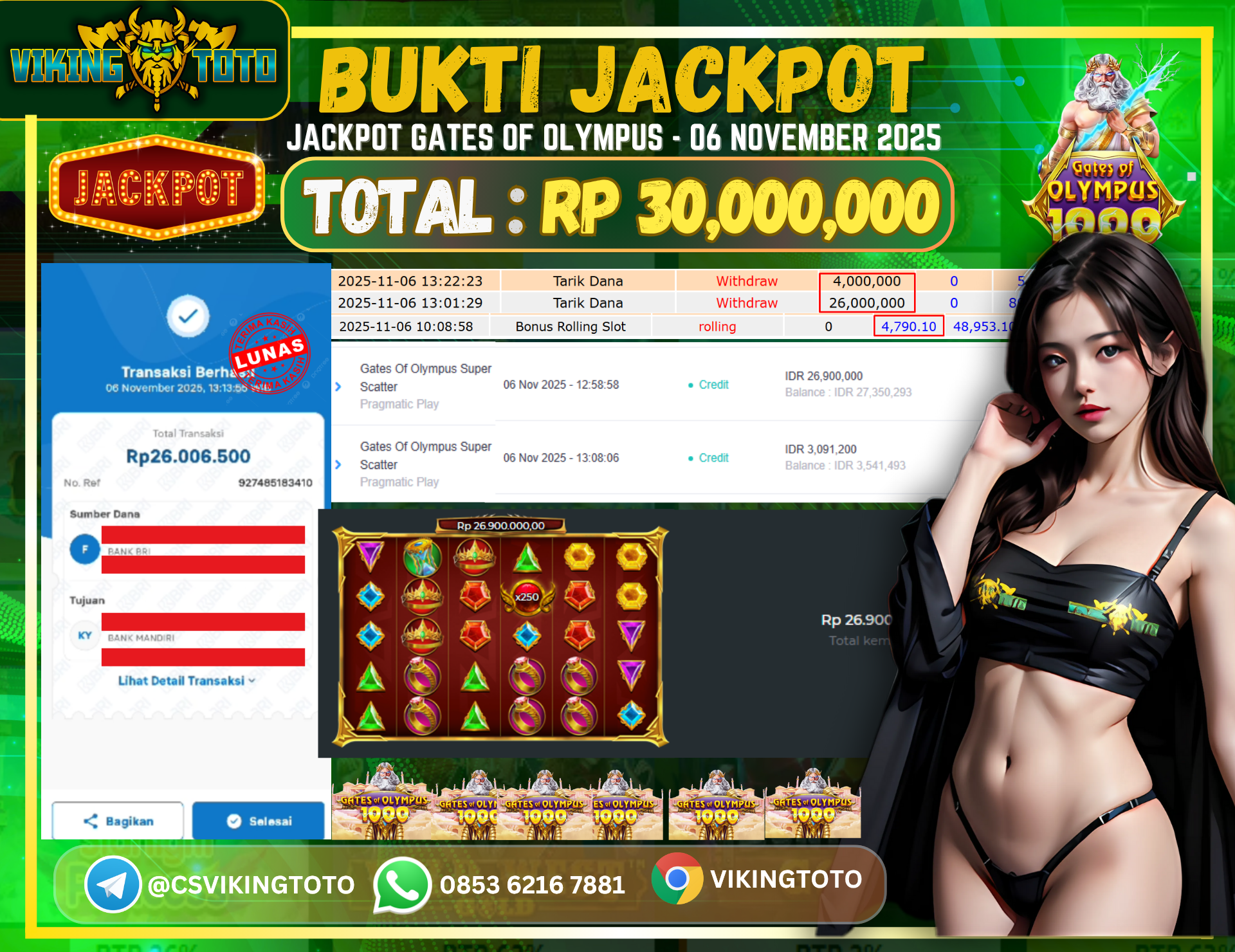Bukti Jackpot Lunas VikingToto