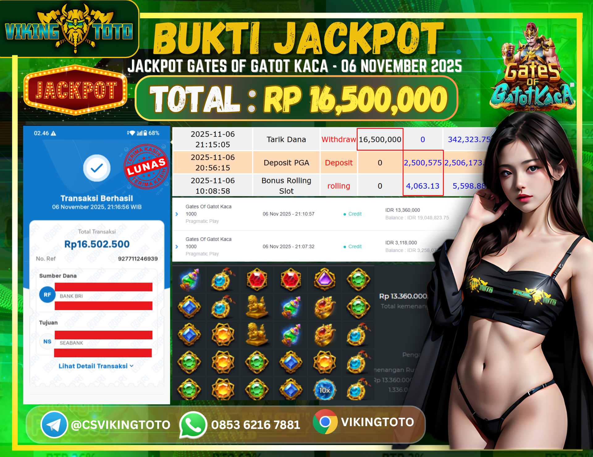 Bukti Jackpot Lunas VikingToto