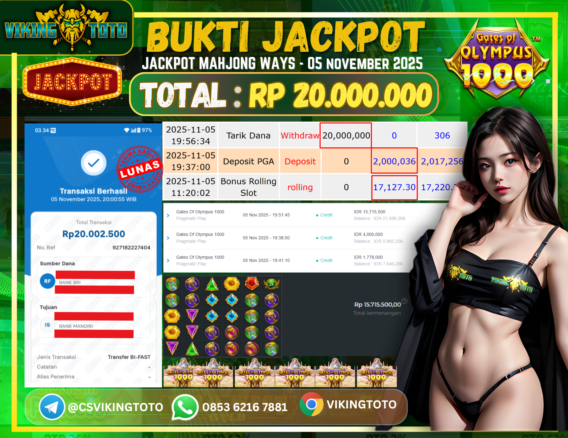 Bukti Jackpot Lunas VikingToto