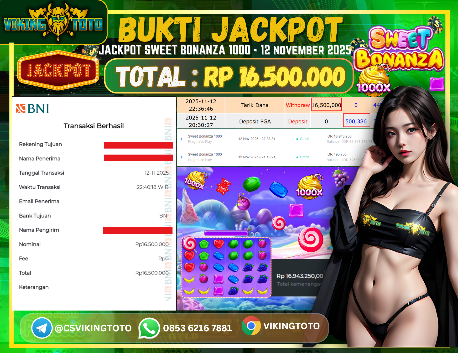 Bukti Jackpot Lunas VikingToto