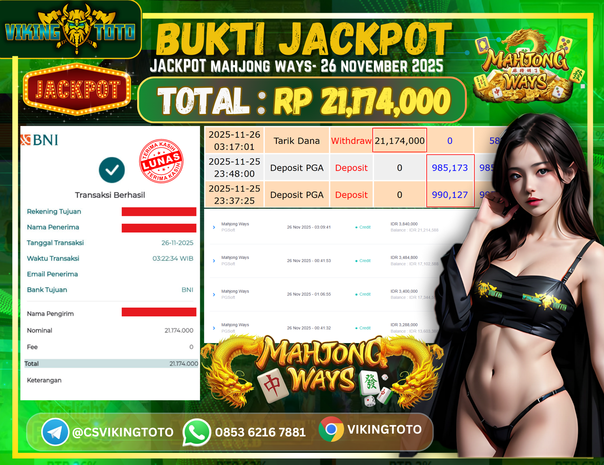 Bukti Jackpot Lunas VikingToto