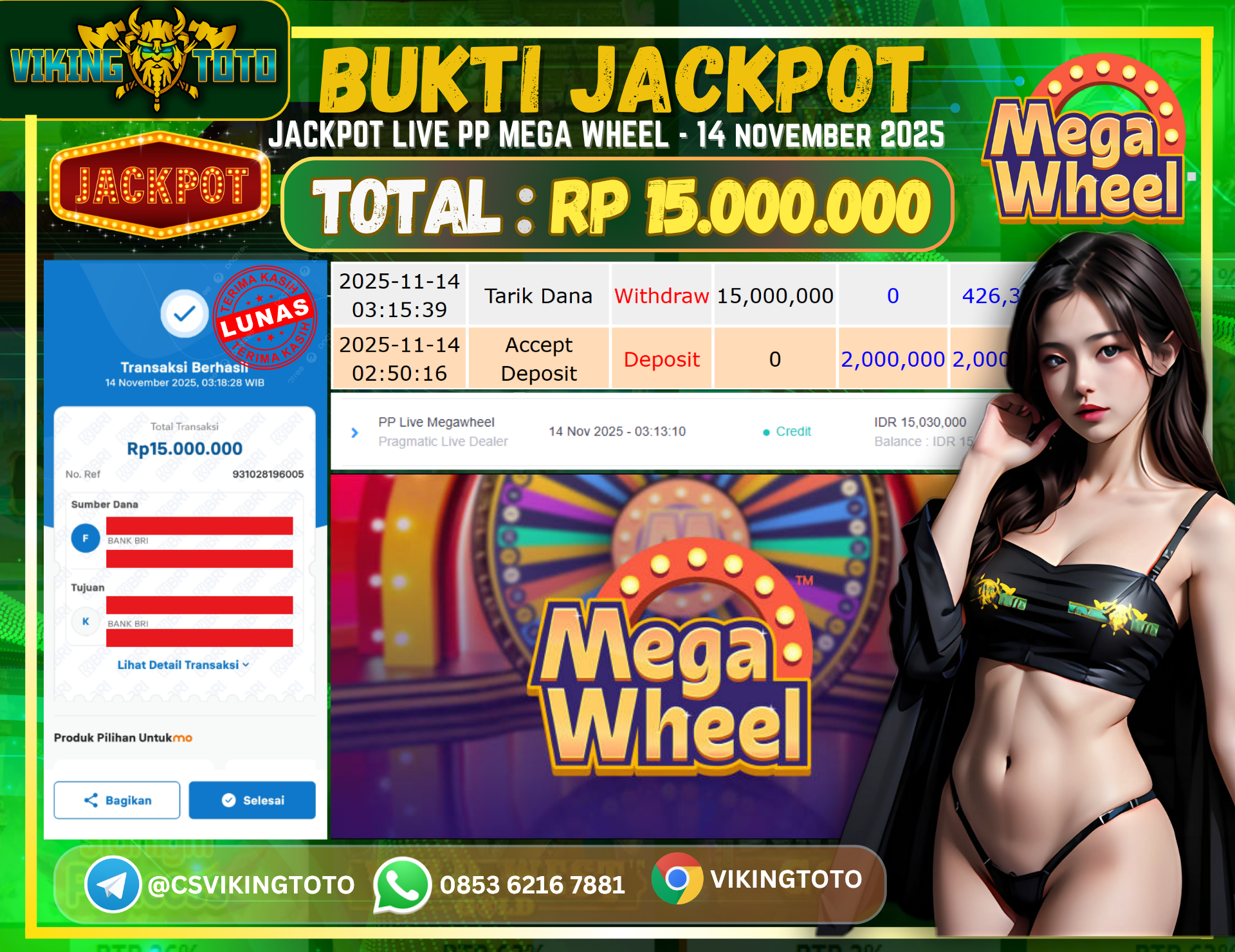 Bukti Jackpot Lunas VikingToto