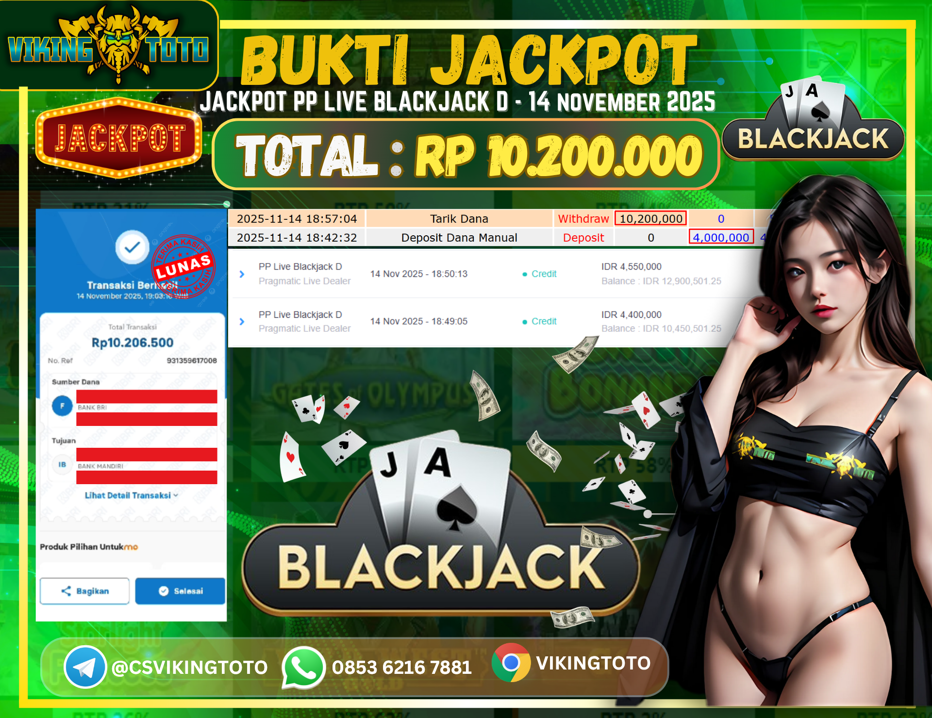 Bukti Jackpot Lunas VikingToto
