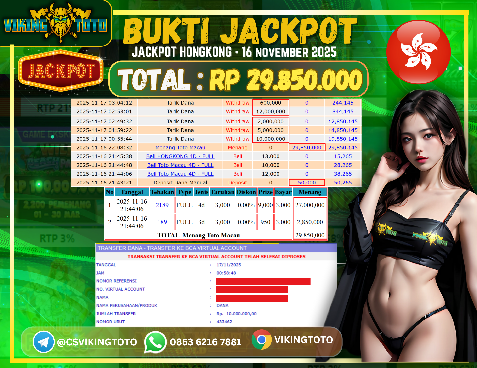 Bukti Jackpot Lunas VikingToto