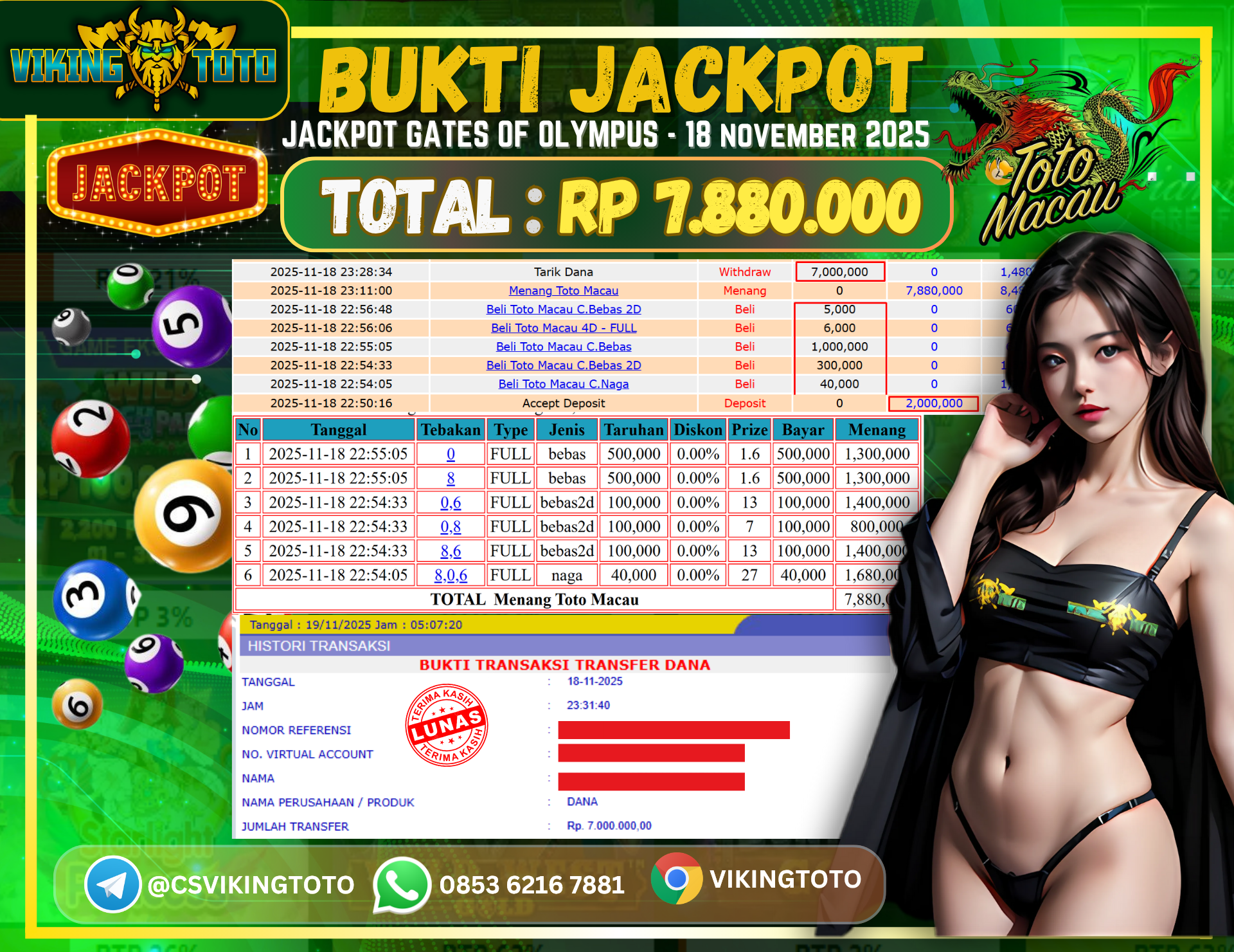 Bukti Jackpot Lunas VikingToto
