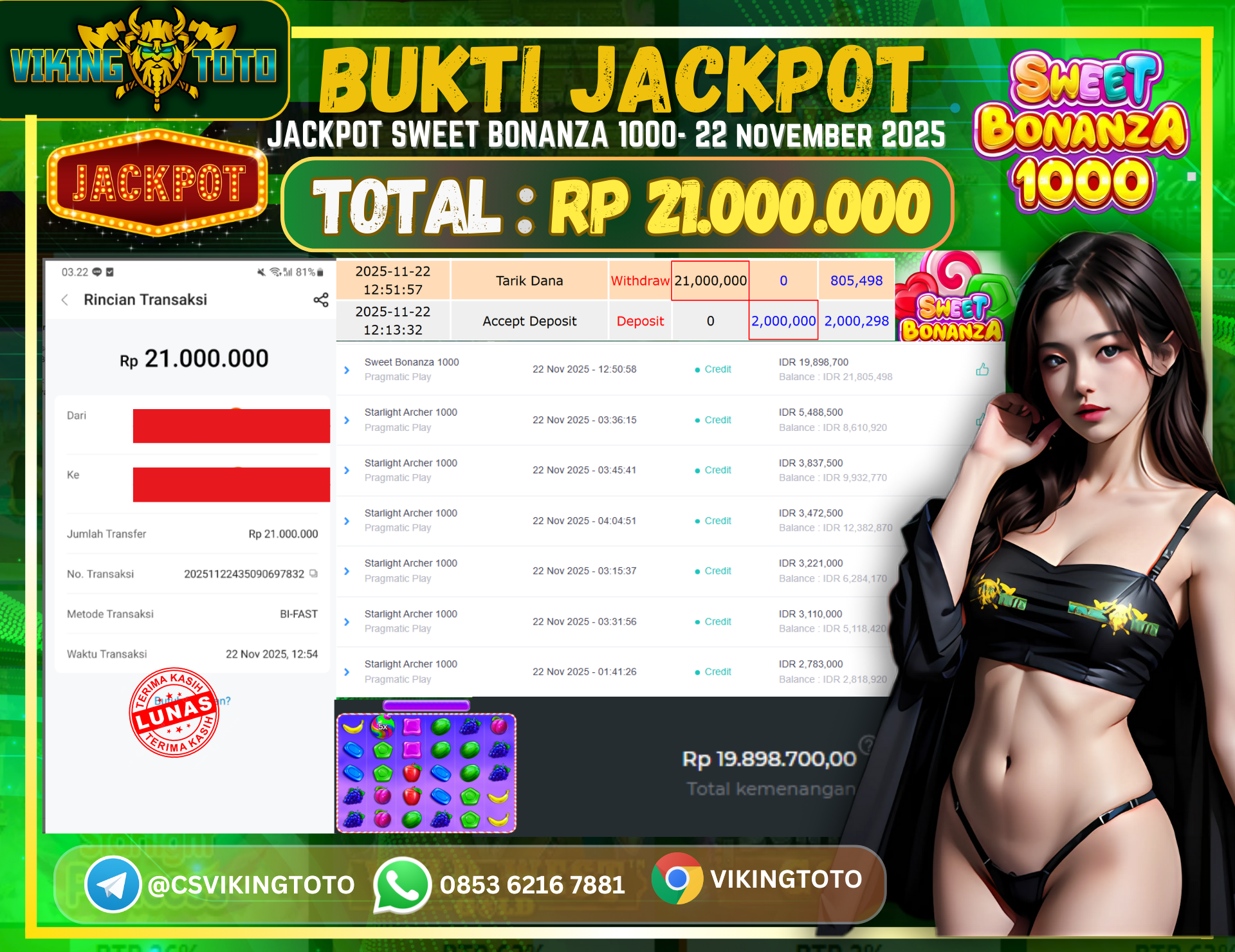 Bukti Jackpot Lunas VikingToto