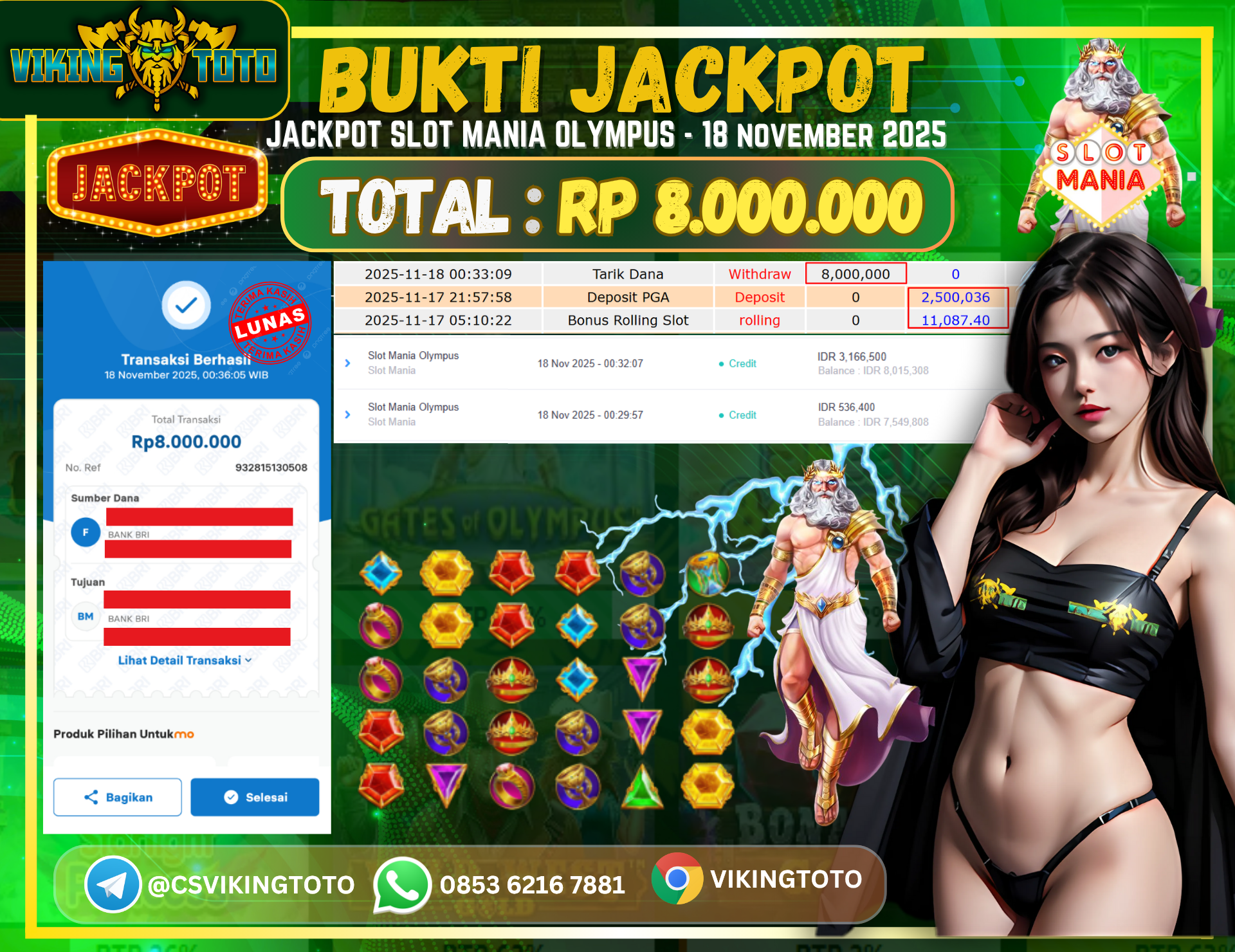 Bukti Jackpot Lunas VikingToto